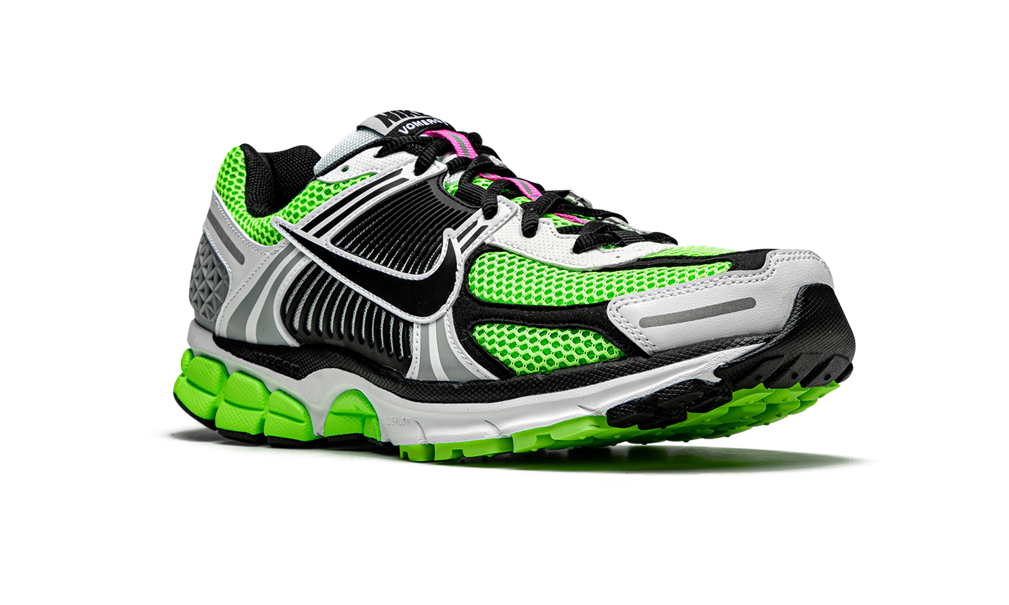 nike zoom vomero 5 electric green black+CI1694-300+diagnol right view