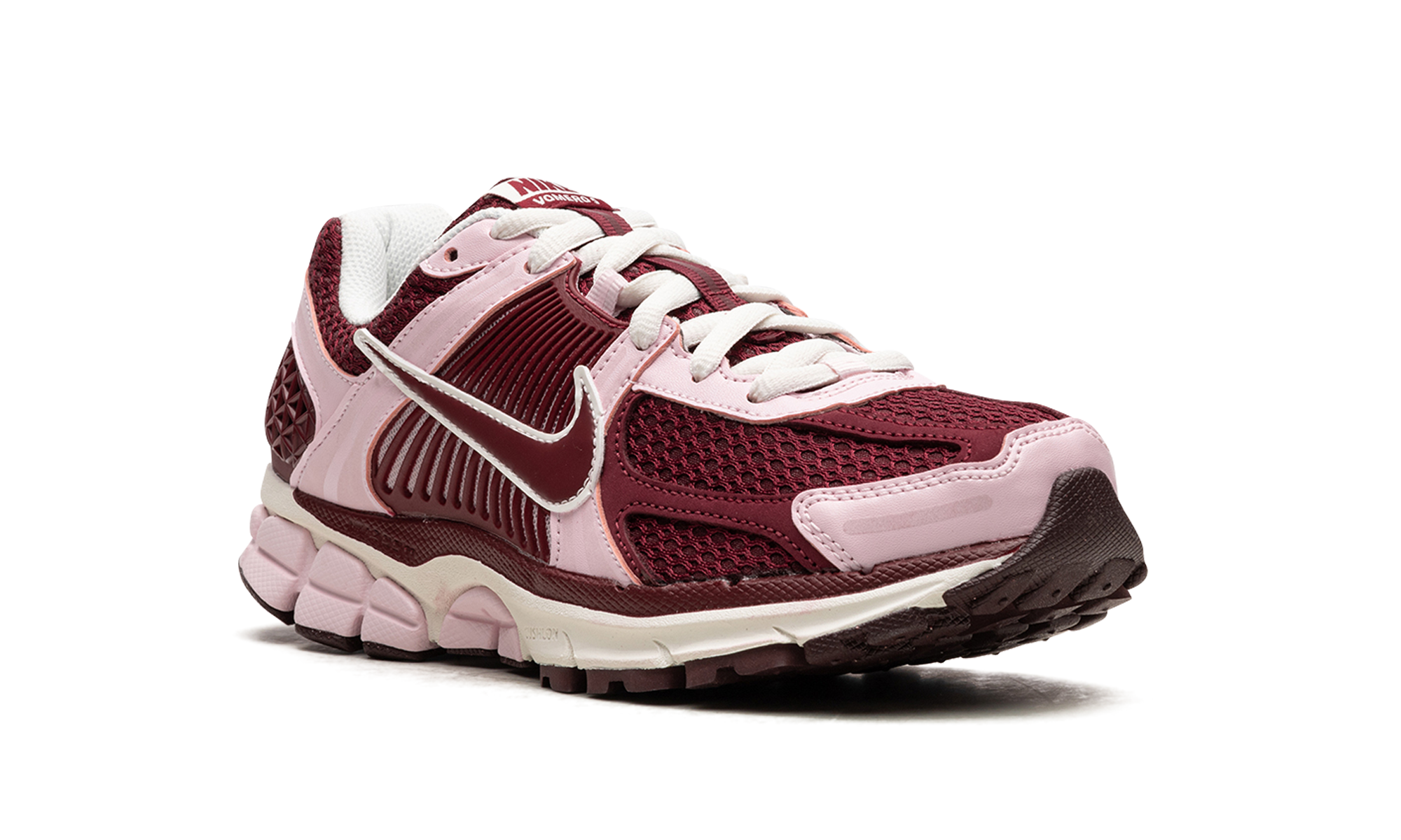 nike zoom vomero 5 pink foam team red women s+FN7196-663+diagnol right view