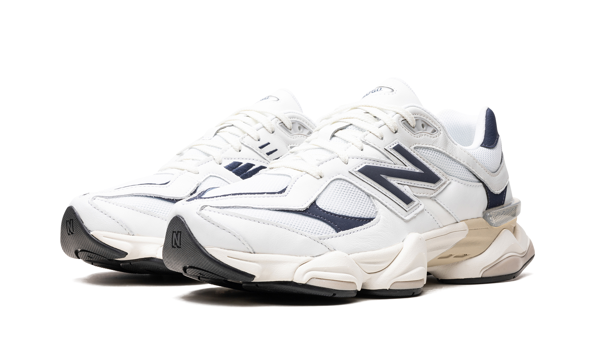 new balance 9060 white navy+U9060VNB+diagnol left view