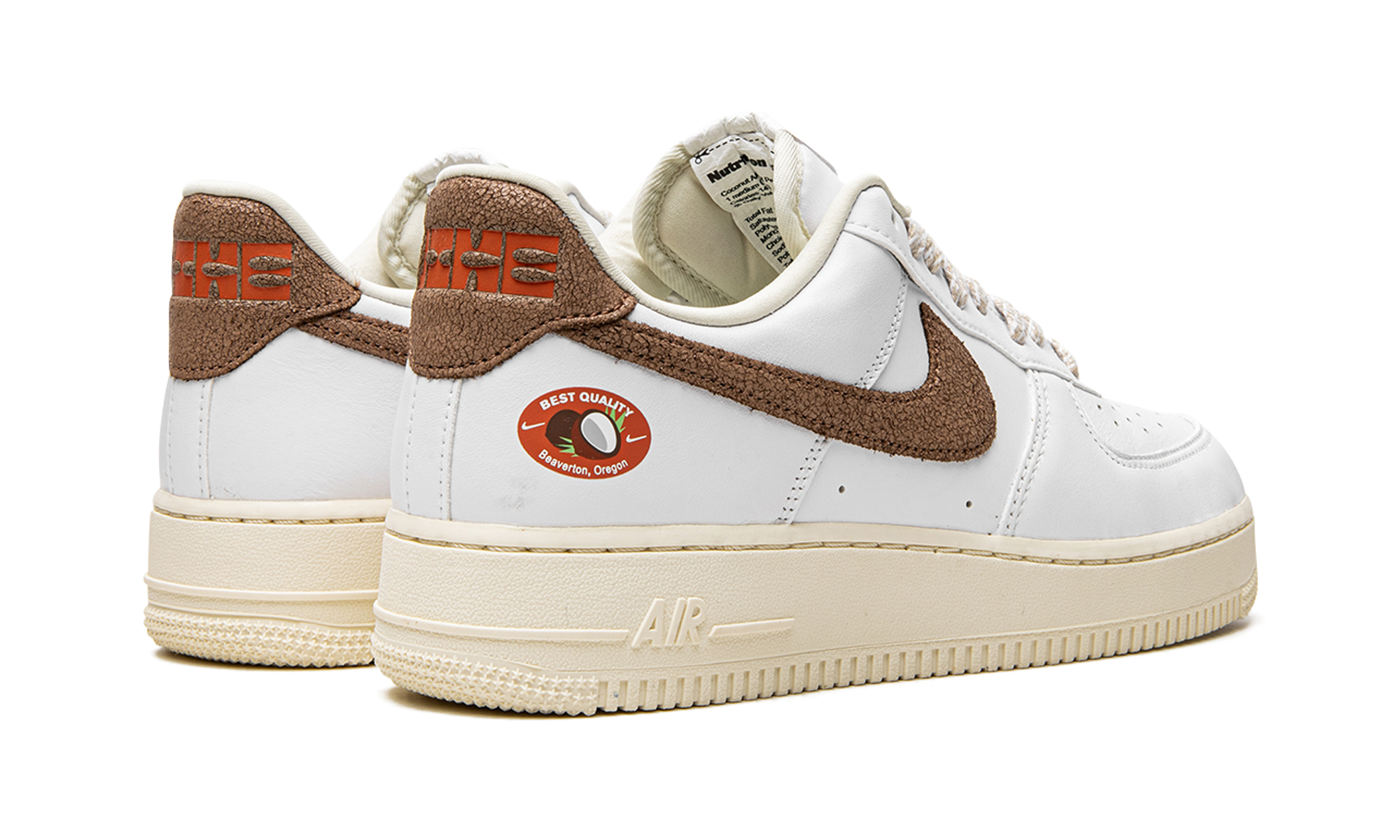 nike air force 1 07 lx coconut women s+DJ9943-101+diagnol right behind view