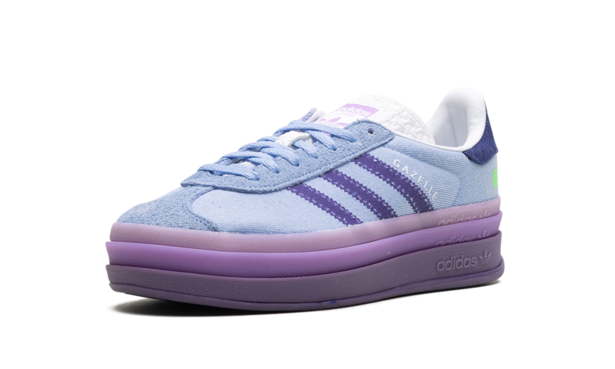 adidas gazelle bold kseniaschnaider denim women s+IG4339+left diagnol single view