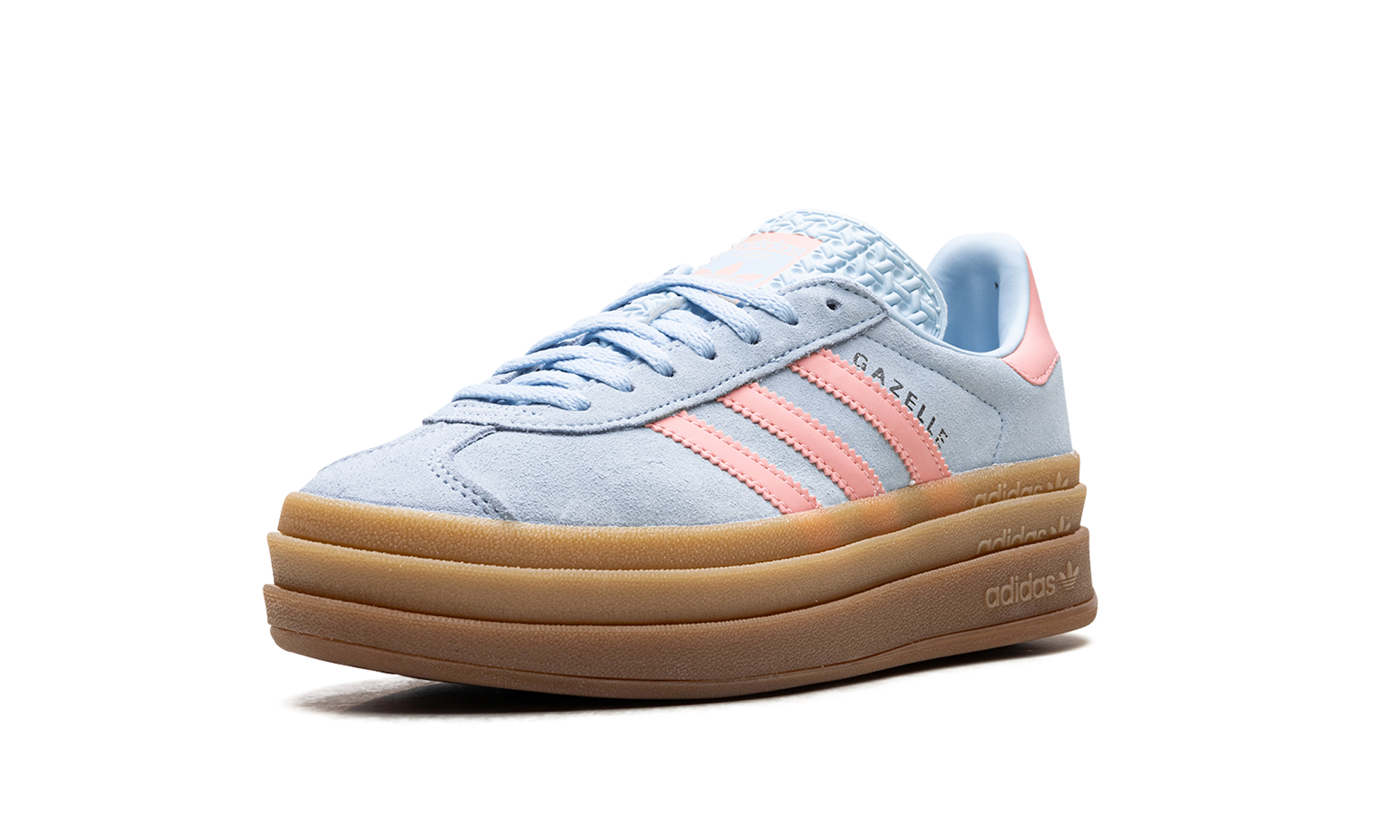 adidas gazelle bold clear sky semi pink spark kids+JI3384+left diagnol single view