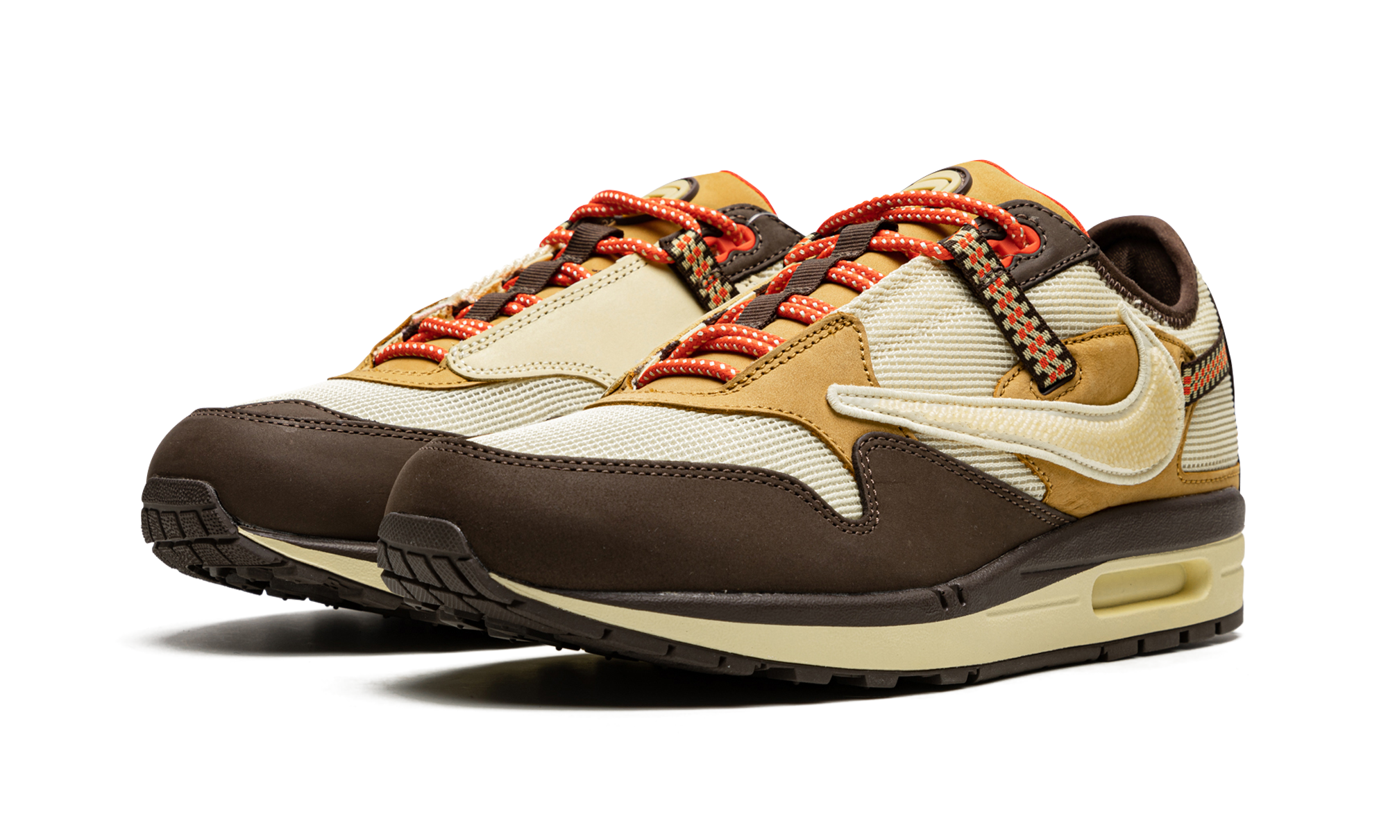 nike air max 1 travis scott cactus jack baroque brown+DO9392-200+diagnol left view