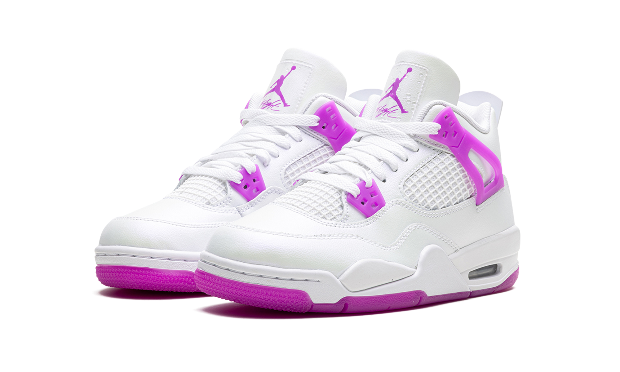 jordan 4 retro hyper violet gs+FQ1314-151+diagnol left view