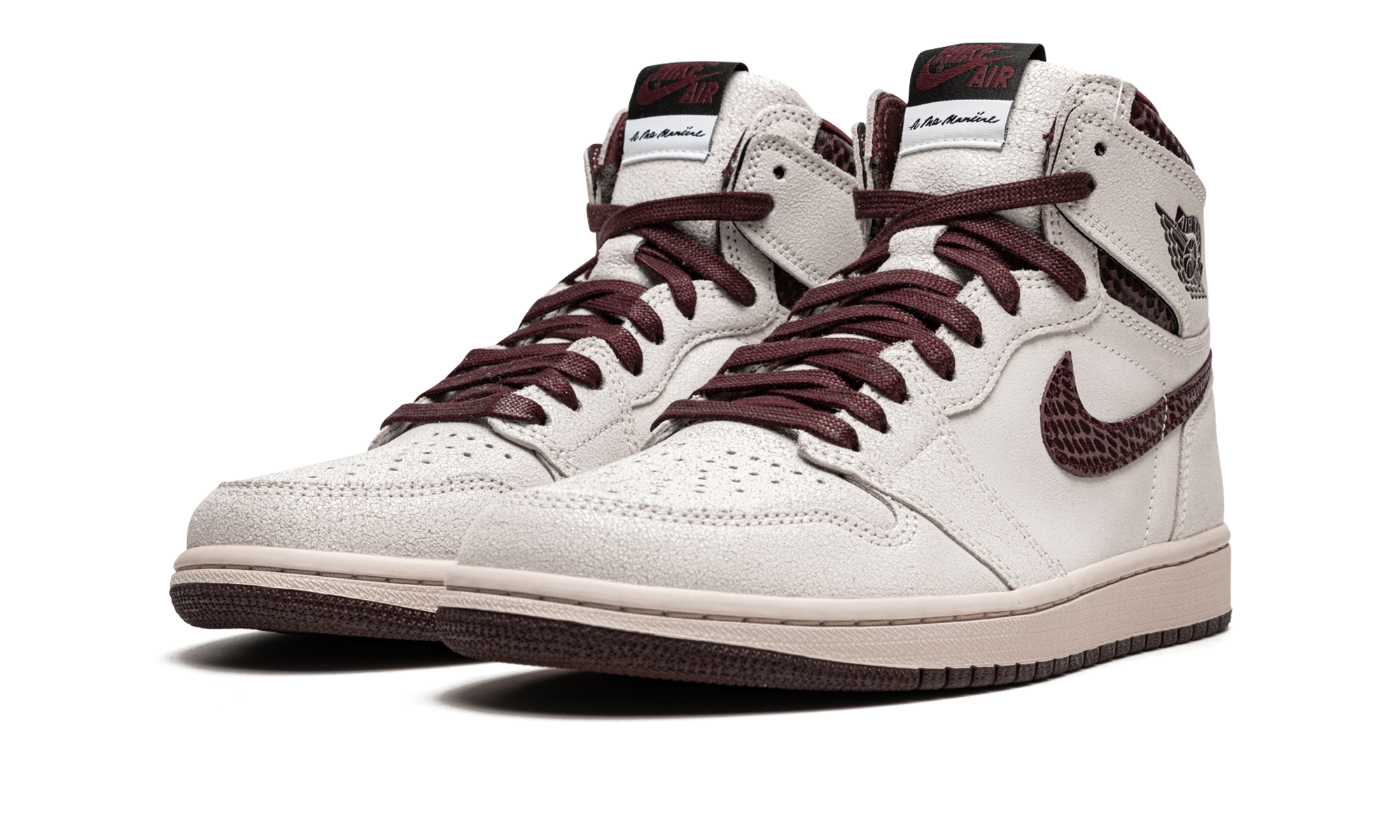 jordan 1 retro high og a ma maniere+DO7097-100+diagnol left view