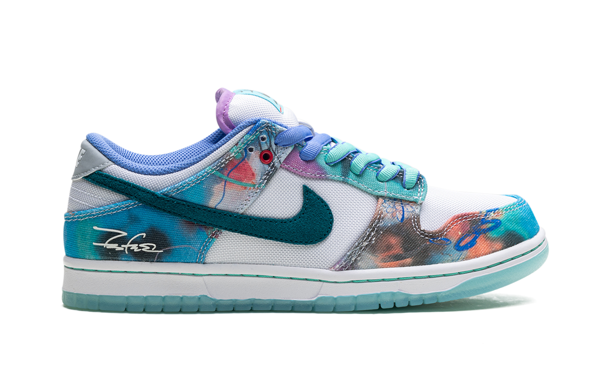 nike sb dunk low futura laboratories bleached aqua+HF6061-400+right view