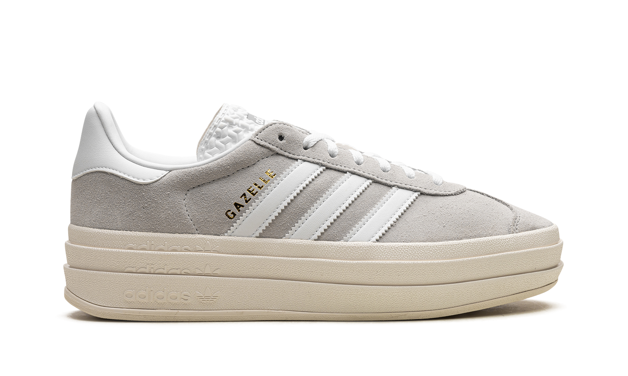 adidas gazelle bold grey white women s+HQ6893+right view