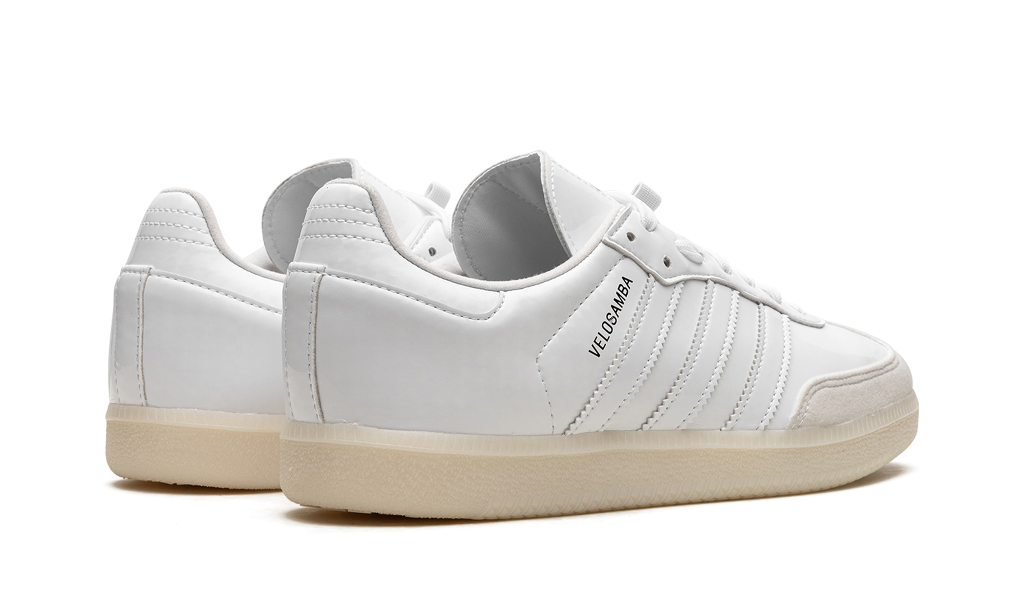 adidas velosamba vegan cloud white+GX1672+diagnol right behind view