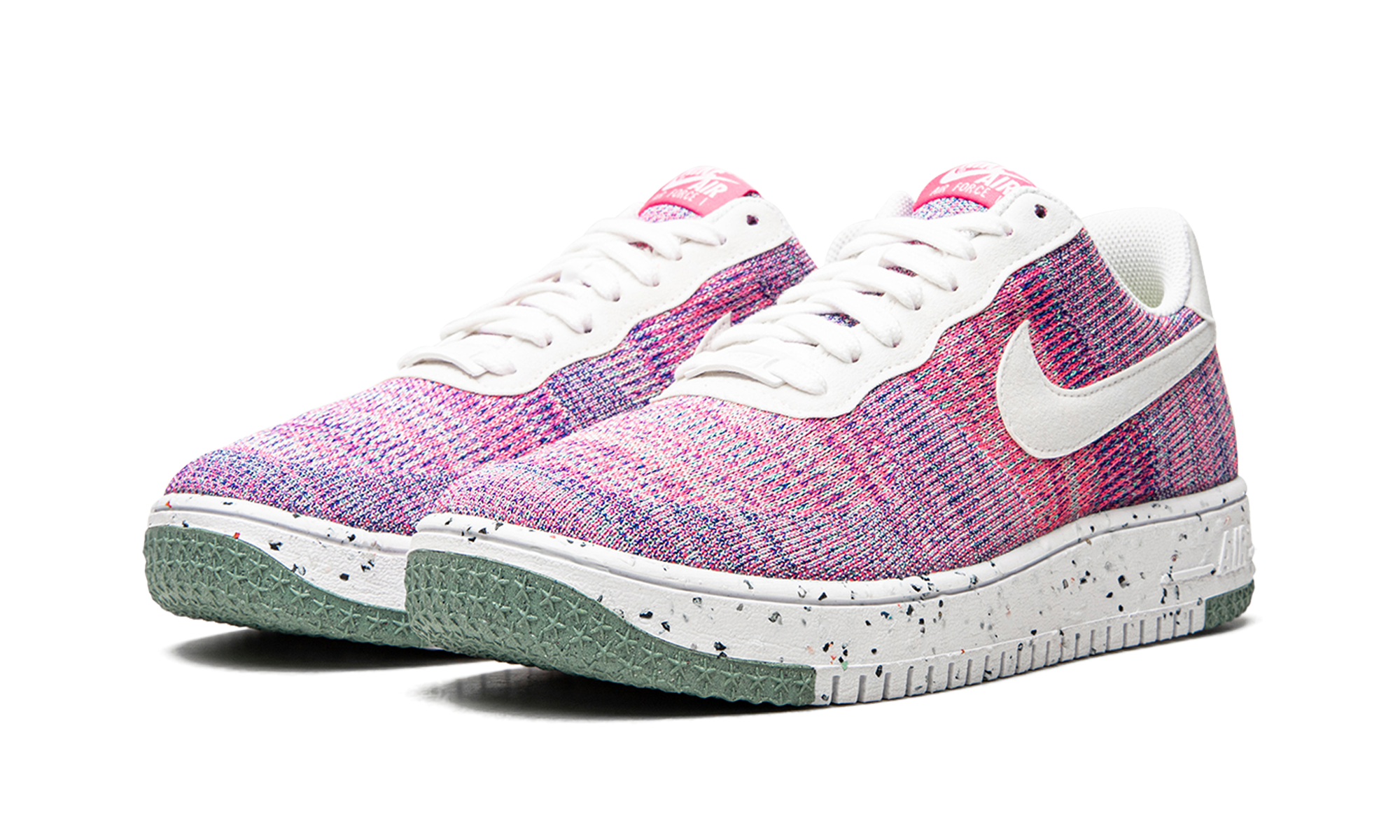 nike air force 1 low crater flyknit fuchsia glow women s+DC7273-500+diagnol left view