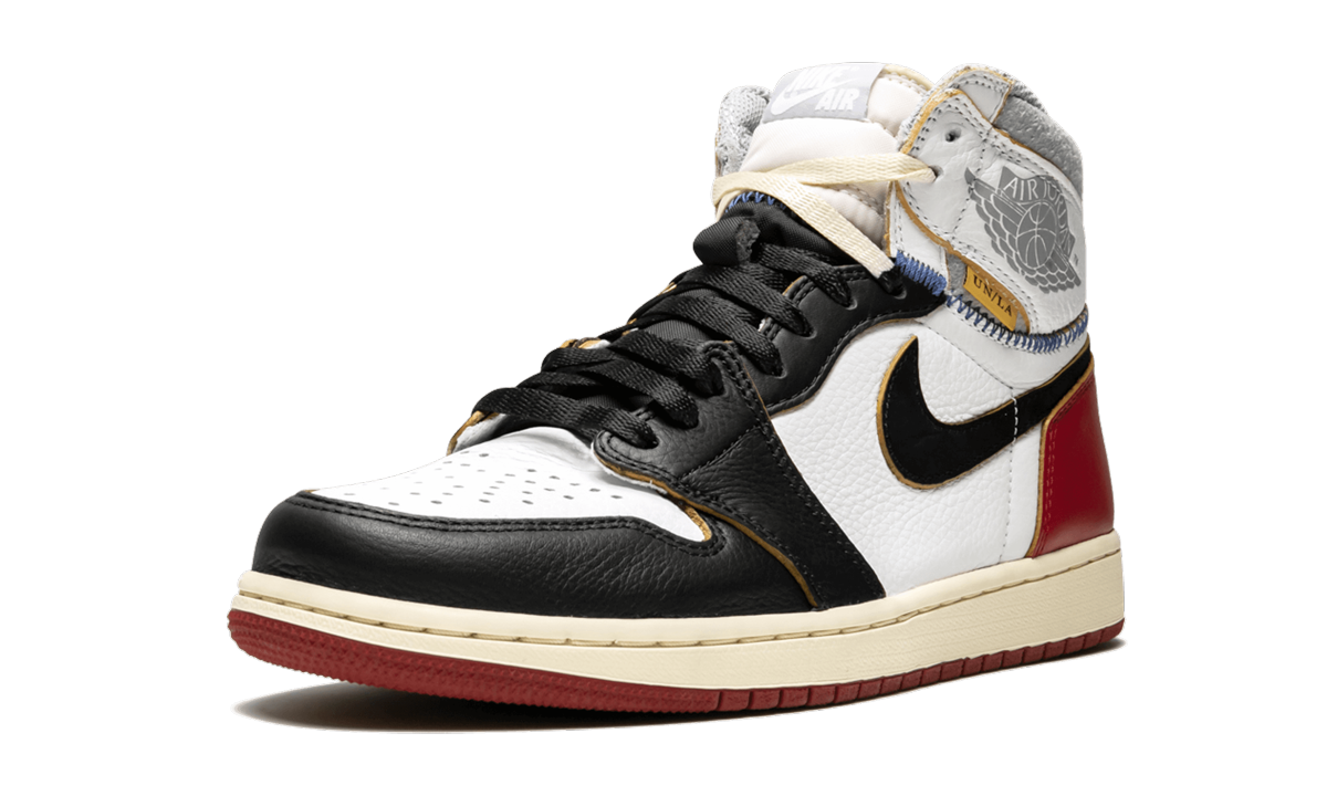 jordan 1 retro high union los angeles black toe+BV1300-106+left diagnol single view