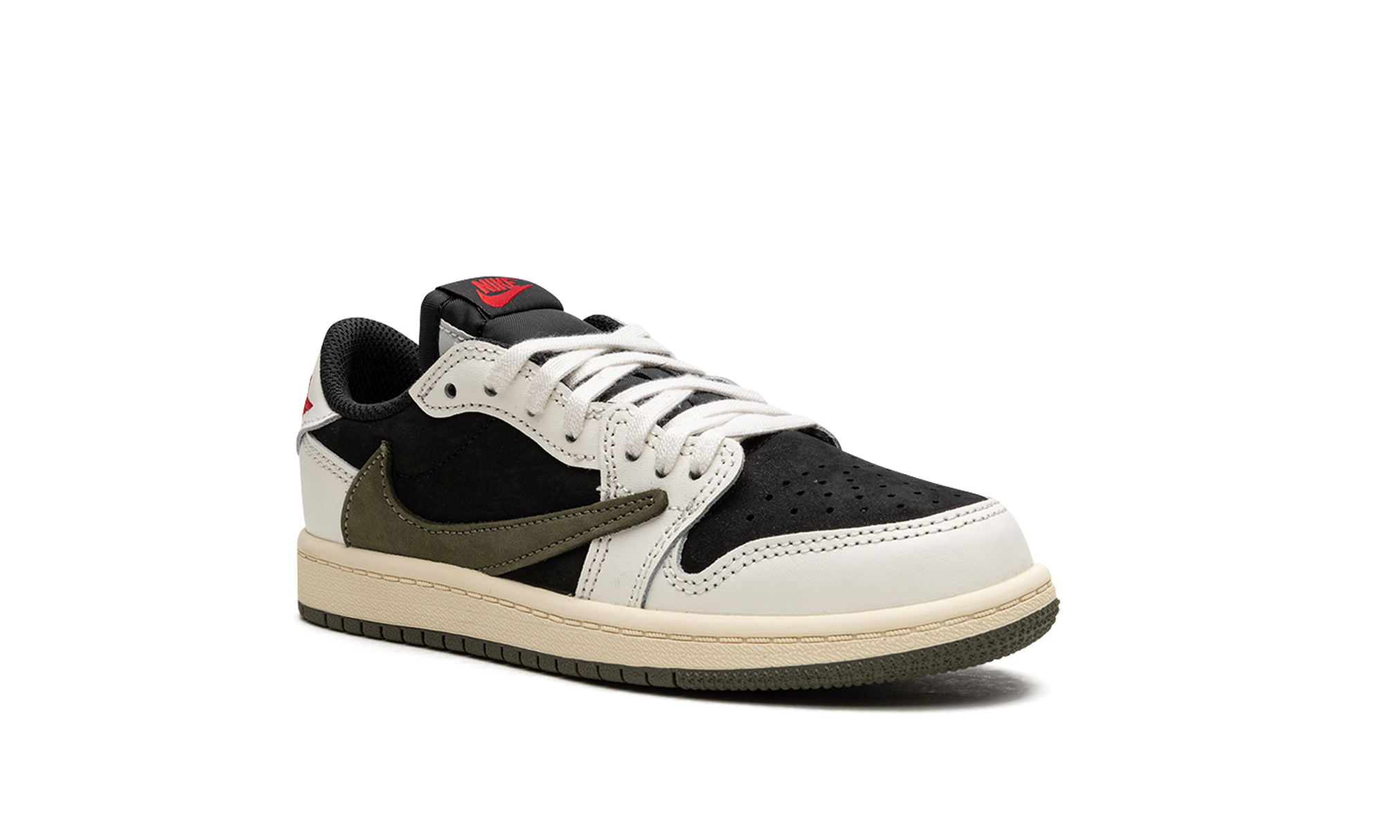 jordan 1 retro low og sp travis scott olive ps+DZ5909-106+diagnol right view