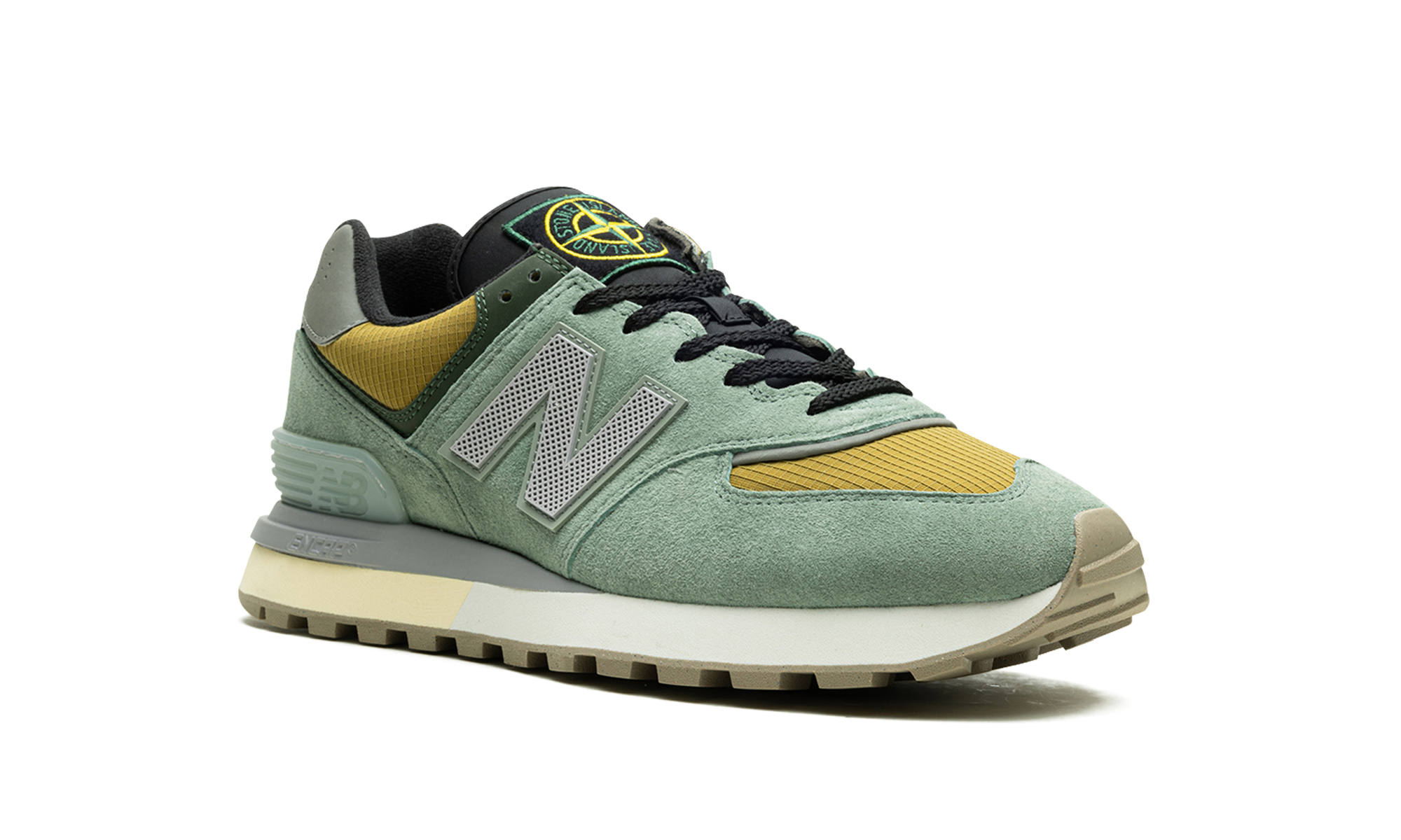 new balance 574 legacy stone island light green+U574LGTN+diagnol right view