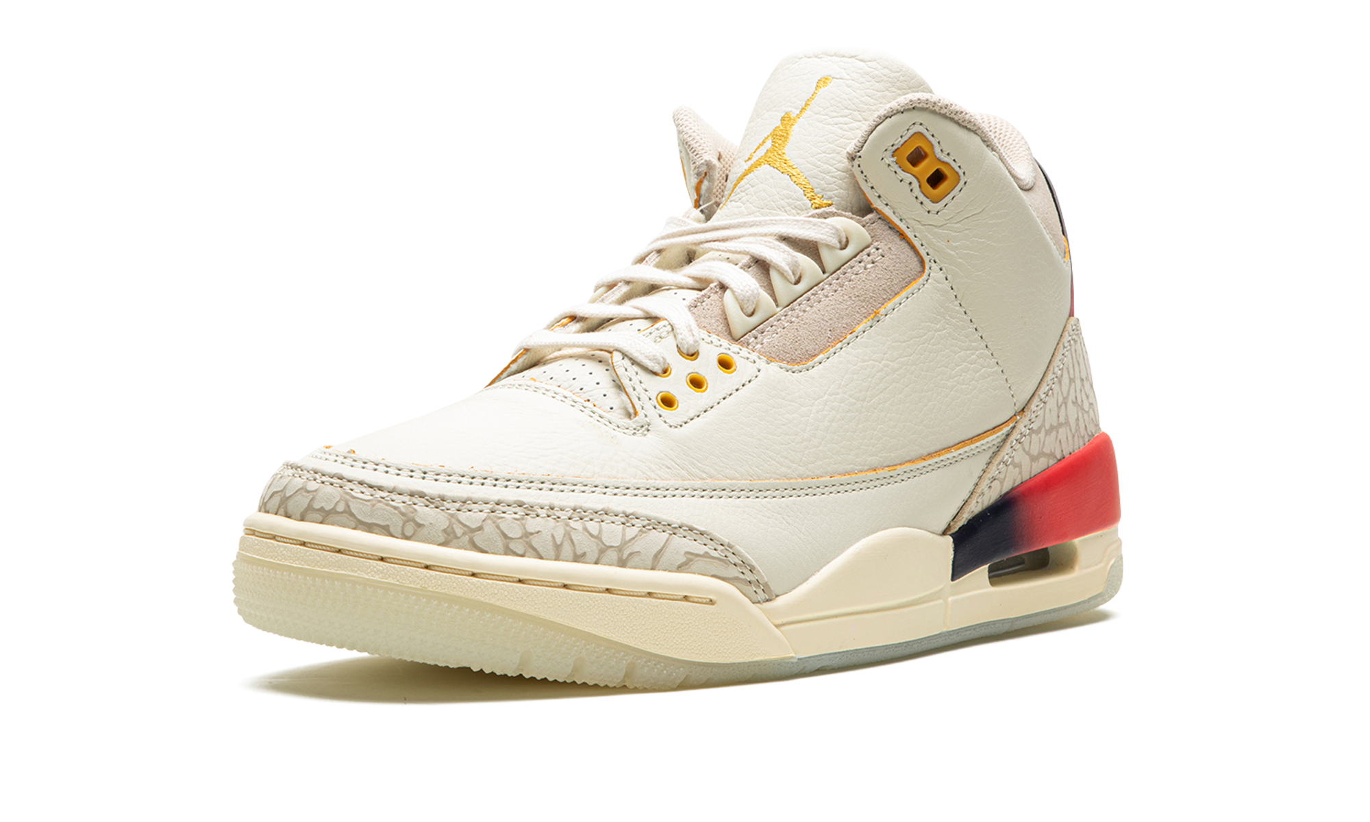 jordan 3 retro sp j balvin medellin sunset+FN0344-901+left diagnol single view