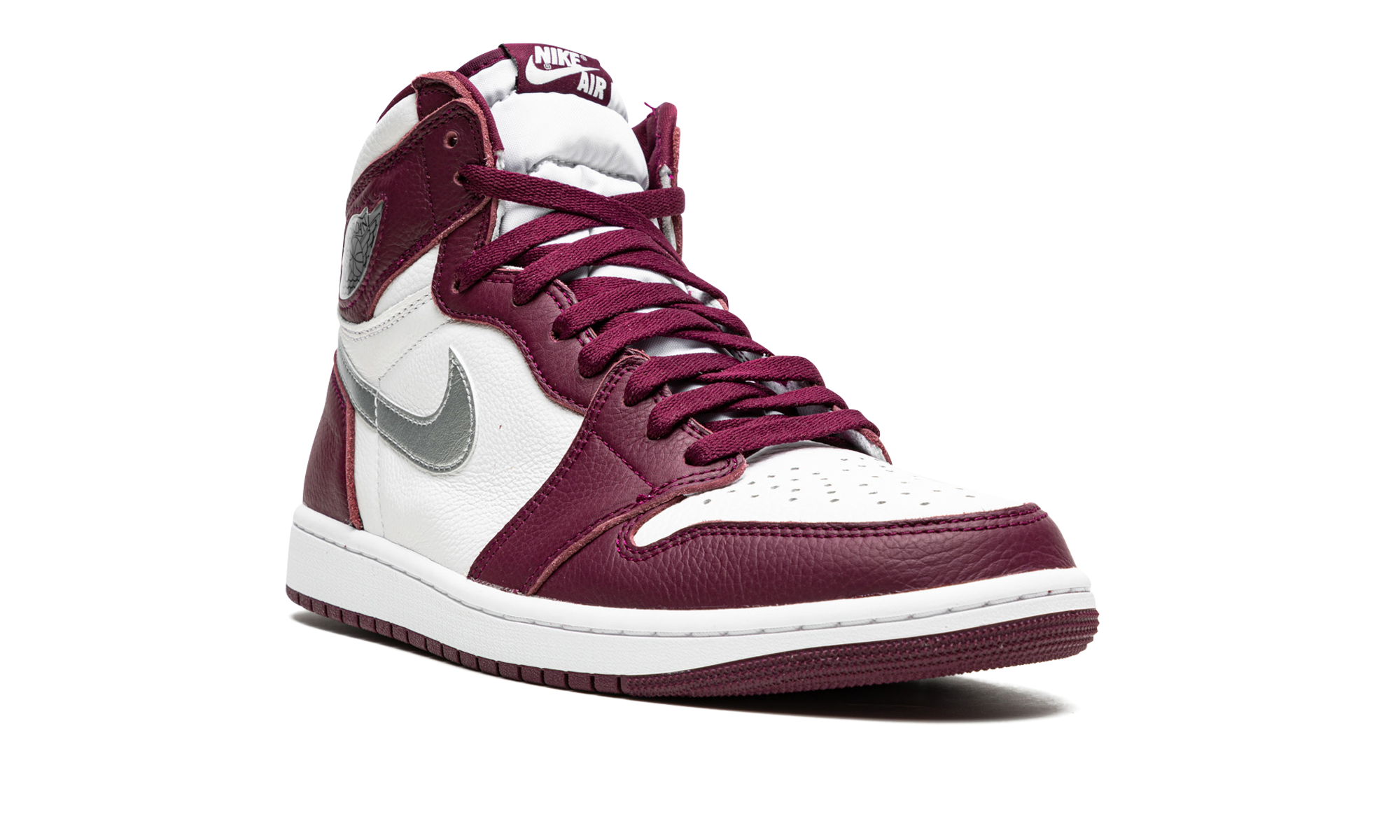 jordan 1 retro high og bordeaux+555088-611+diagnol right view