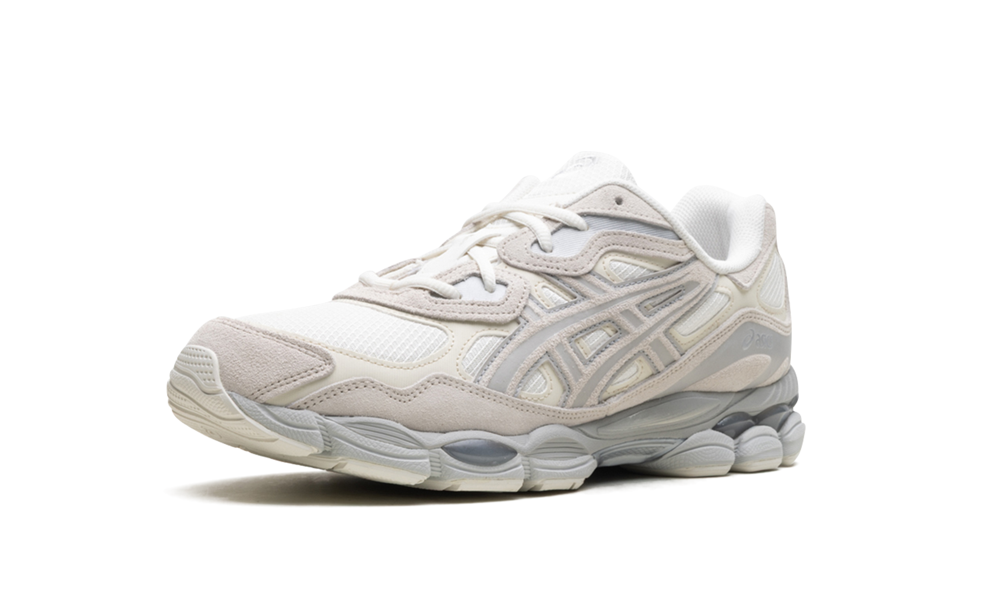 asics gel nyc cream grey+1203A739-100+left diagnol single view