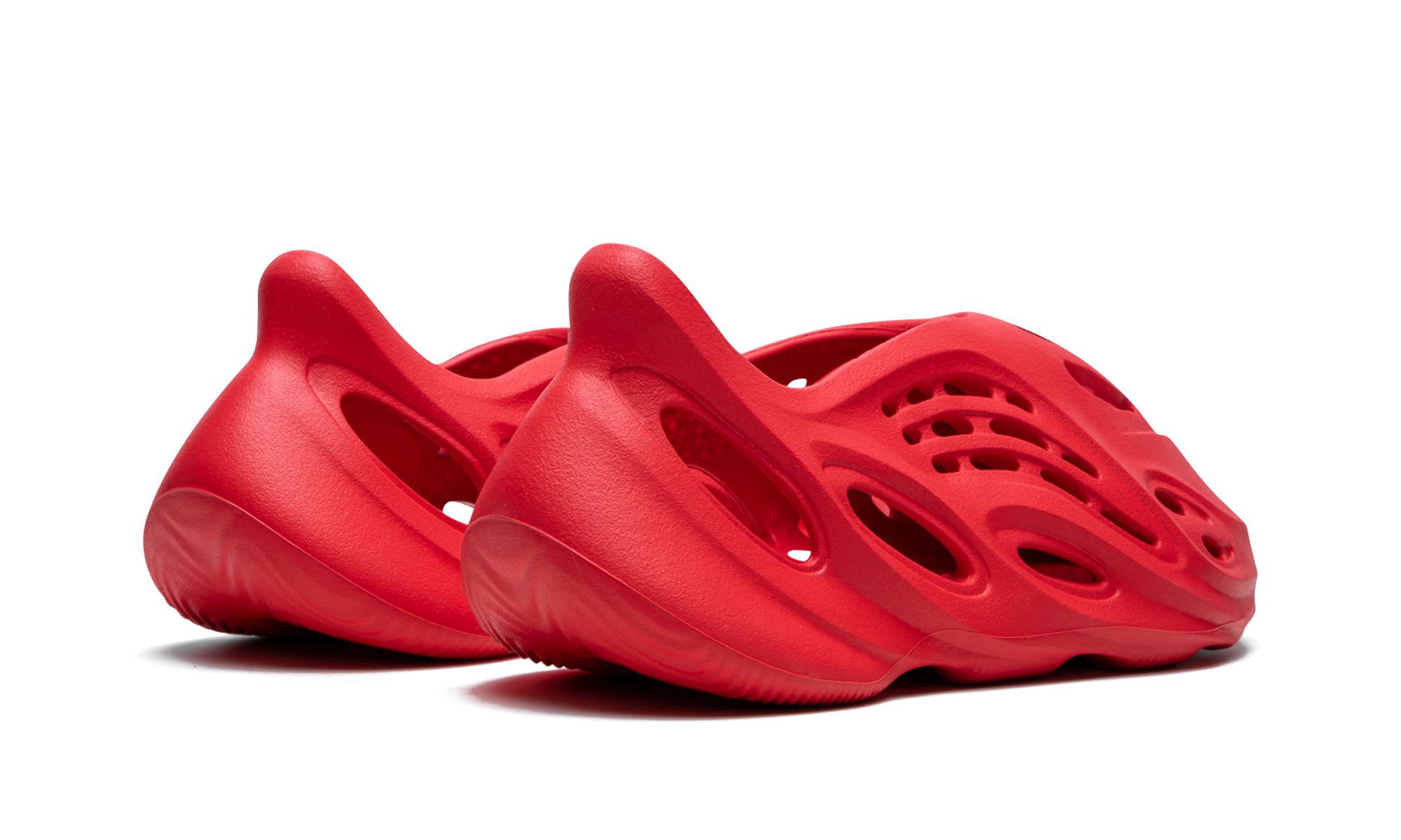adidas yeezy foam rnnr vermillion+GW3355+diagnol right behind view