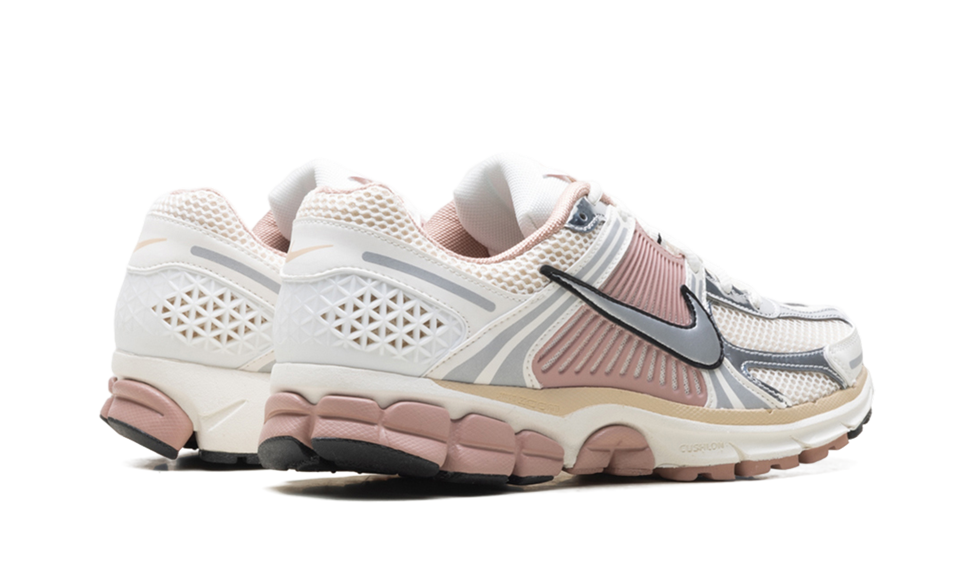 nike zoom vomero 5 sail particle pink women s+HF1877-102+diagnol right behind view