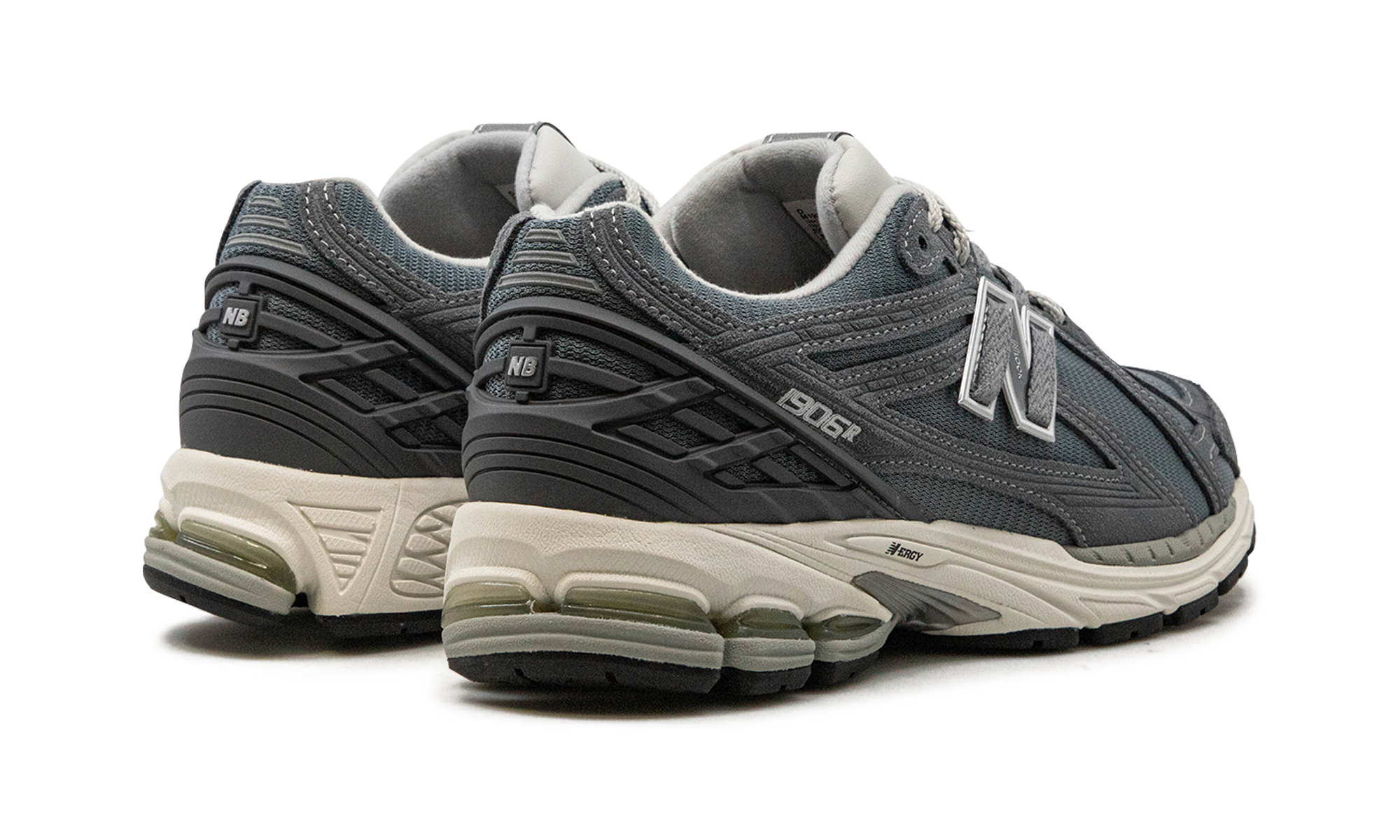 new balance 1906r titanium+M1906RV+diagnol right behind view