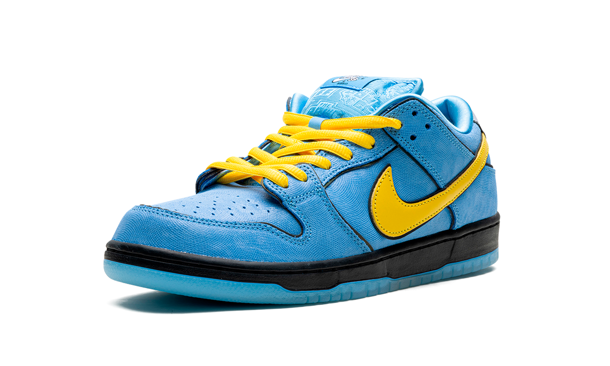 nike sb dunk low the powerpuff girls bubbles+FZ8320-400+left diagnol single view