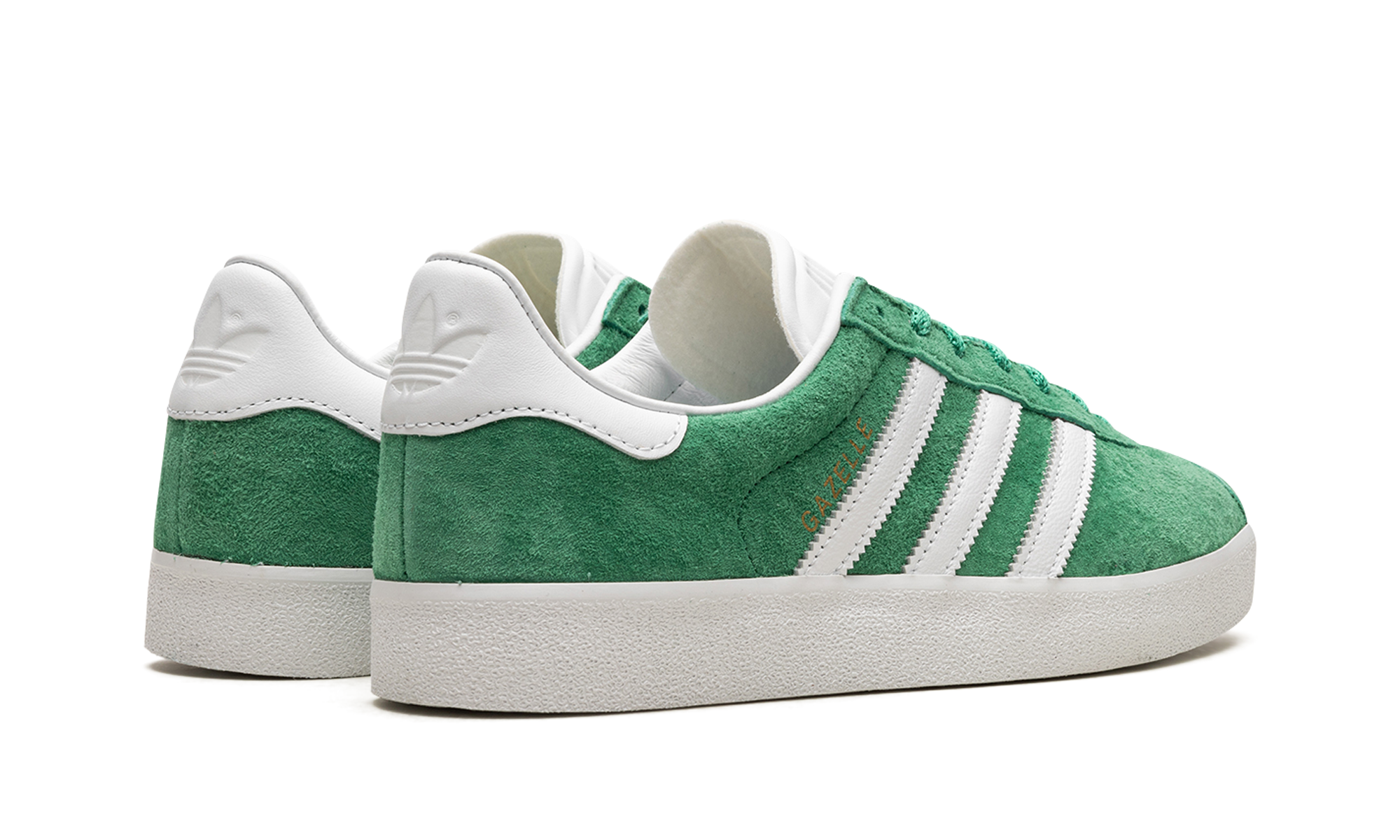 adidas gazelle 85 semi court green+GY2532+diagnol right behind view