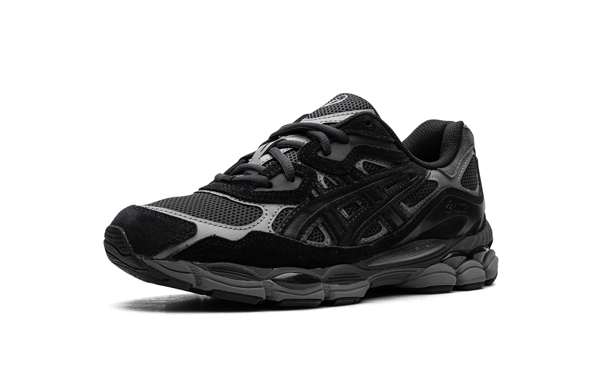 asics gel nyc graphite grey black+1201A789-020+left diagnol single view
