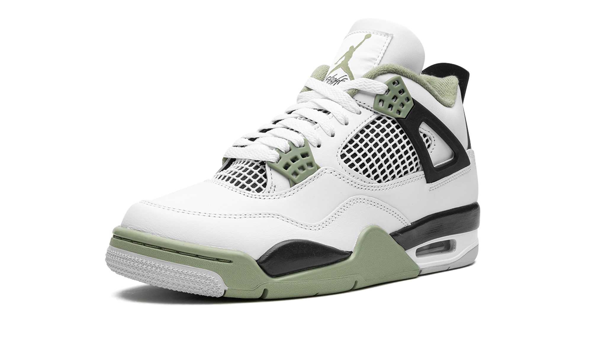 jordan 4 retro seafoam women s+AQ9129-103+left diagnol single view