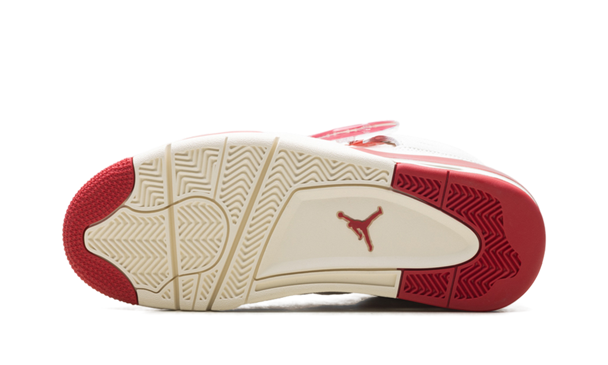 air jordan 4 retro pale ivory sierra red womens+HV0823-108+bottom view