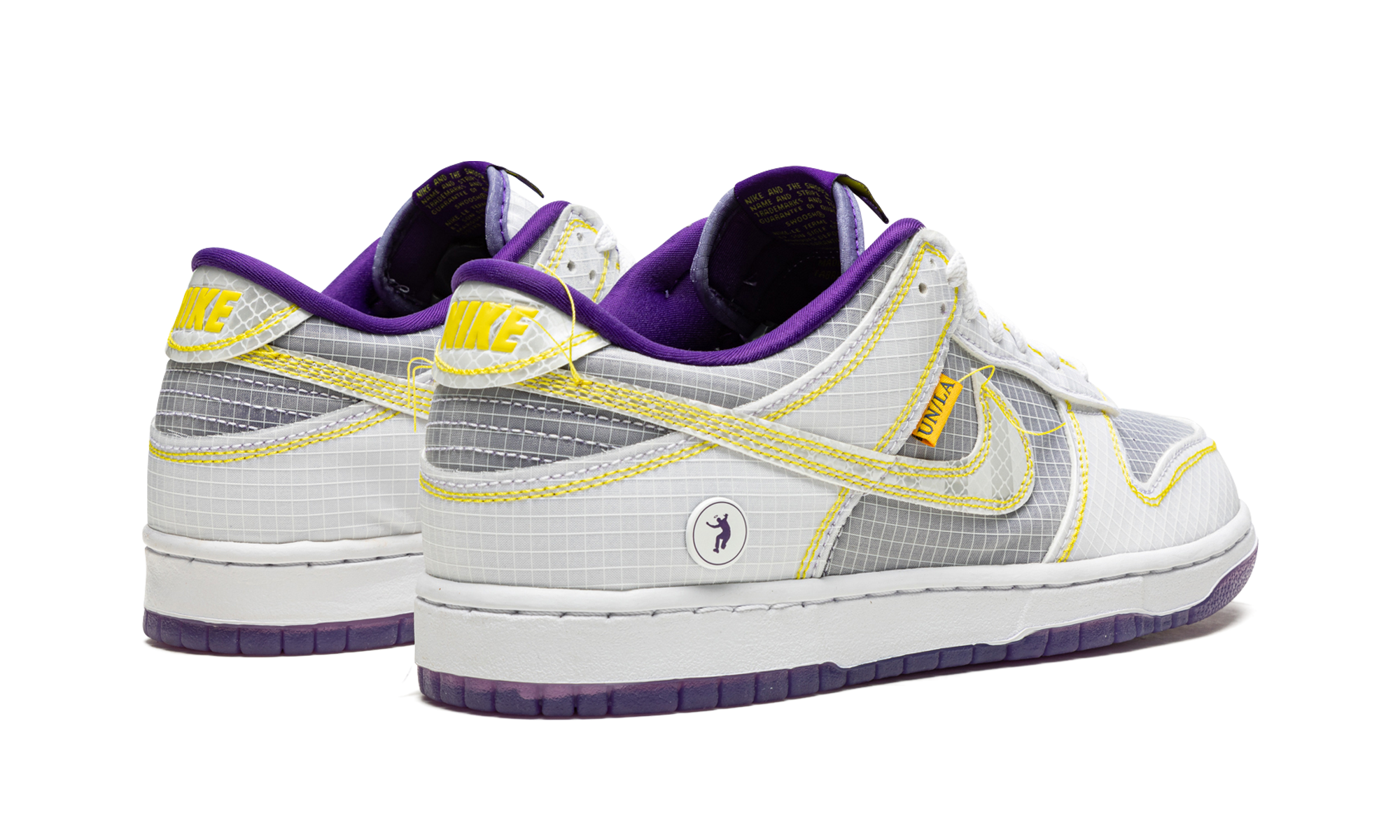 nike dunk low union passport pack court purple+DJ9649-500+diagnol right behind view