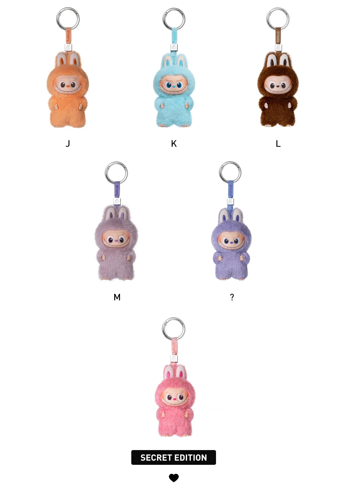 Pop Mart Labubu The Monsters Pin for Love Series Vinyl Plush Pendant A-M (Blind Box)