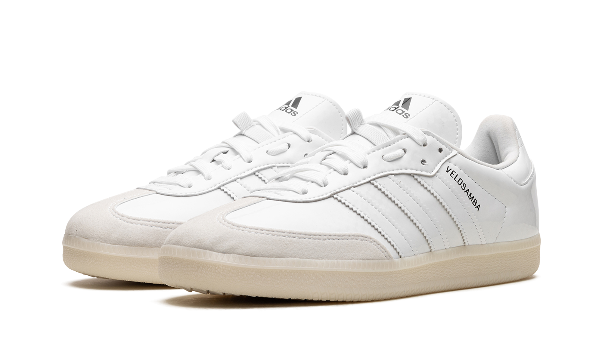 adidas velosamba vegan cloud white+GX1672+diagnol left view