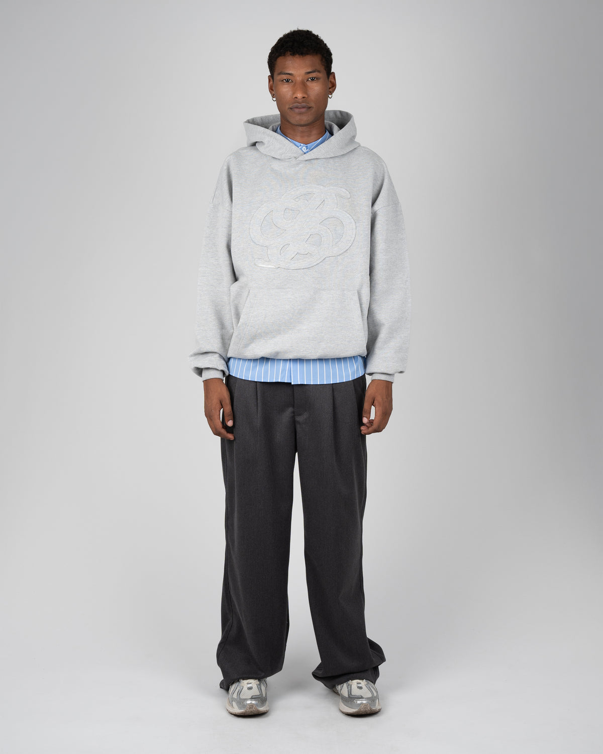 Prohibited Double P Hoodie Grey Melange