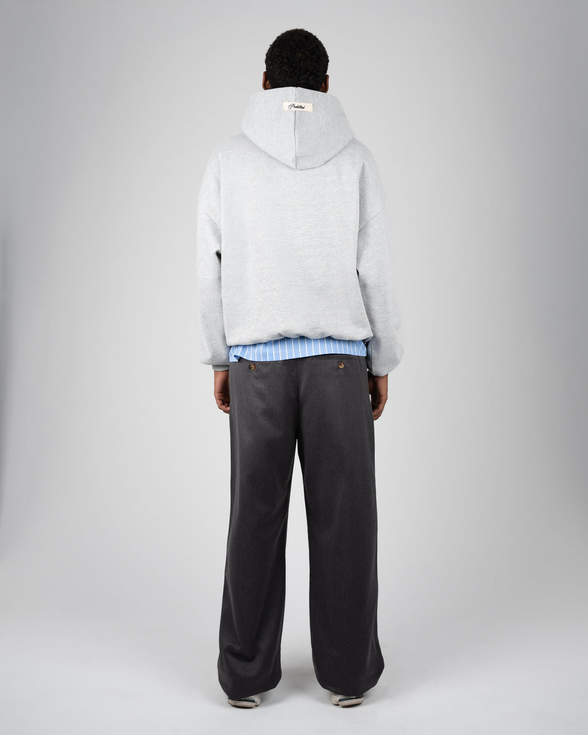 Prohibited Double P Hoodie Grey Melange