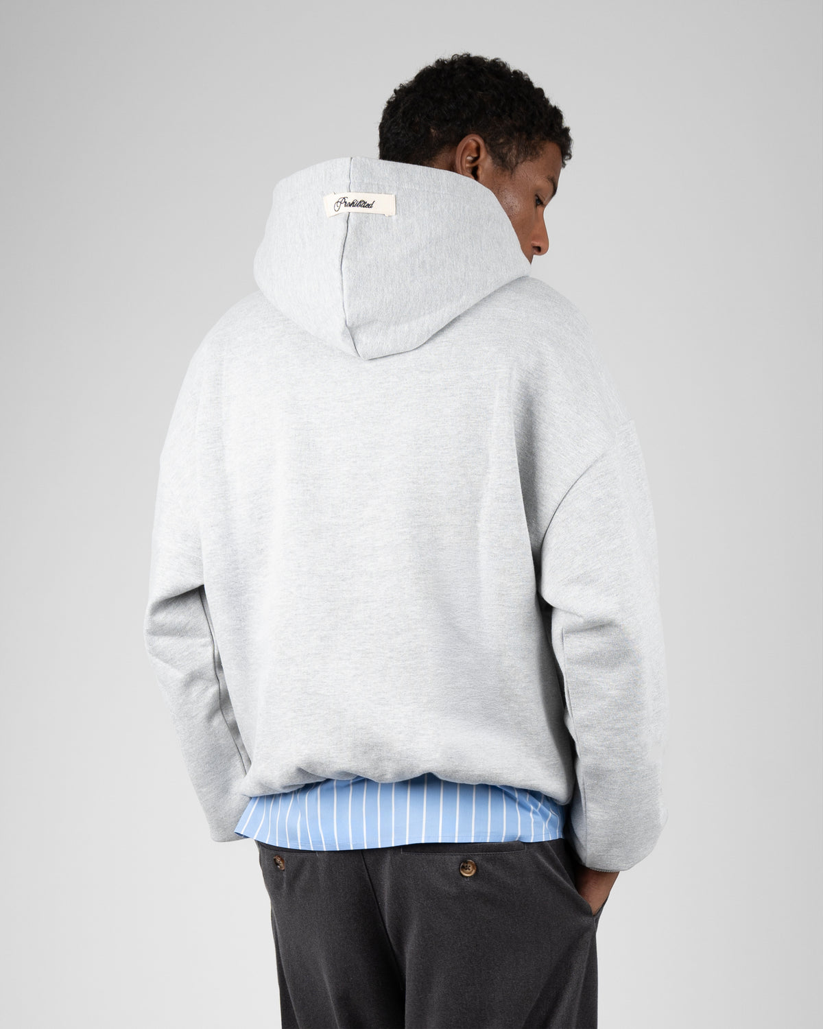 Prohibited Double P Hoodie Grey Melange