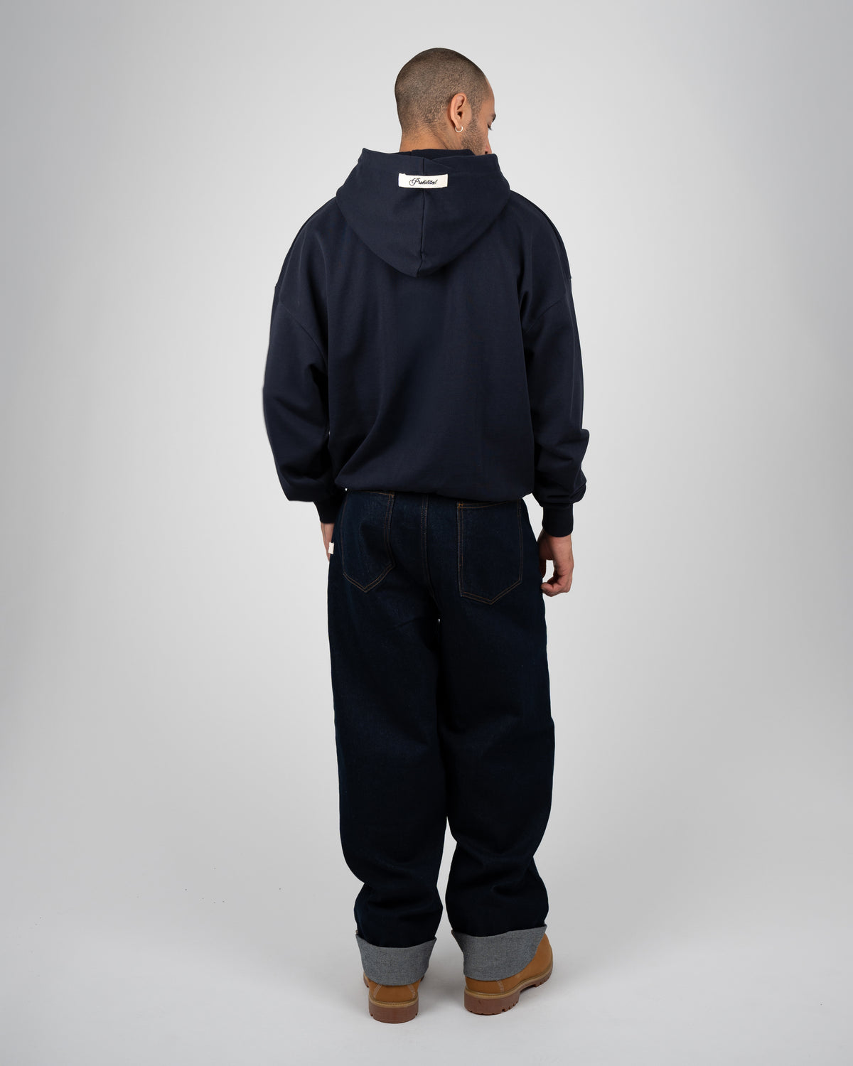 Prohibited College Days Zip-Hoodie Deep Blue