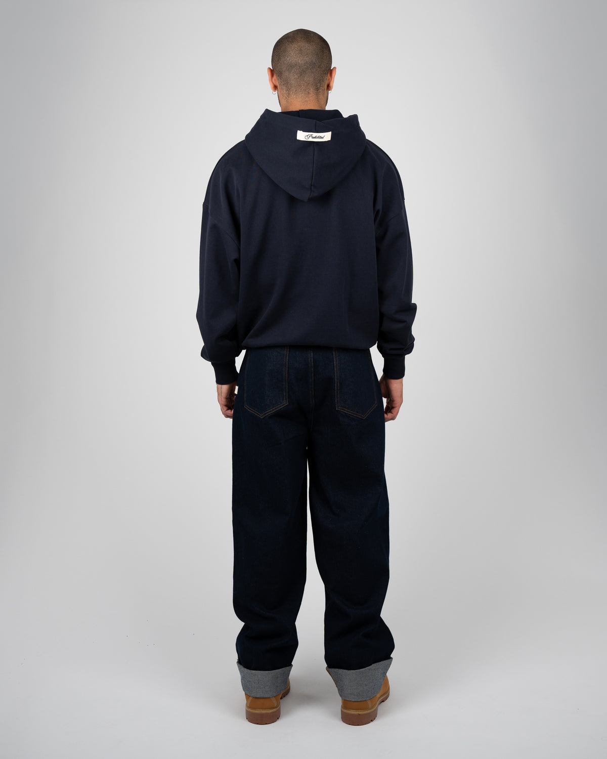 Prohibited College Days Zip-Hoodie Deep Blue