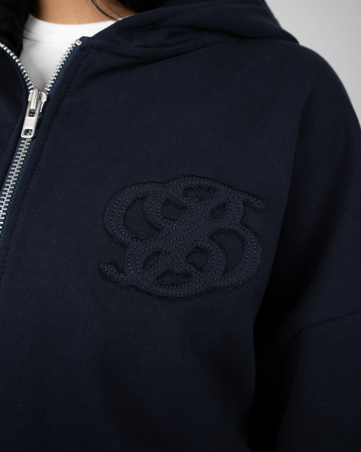 Prohibited College Days Zip-Hoodie Deep Blue