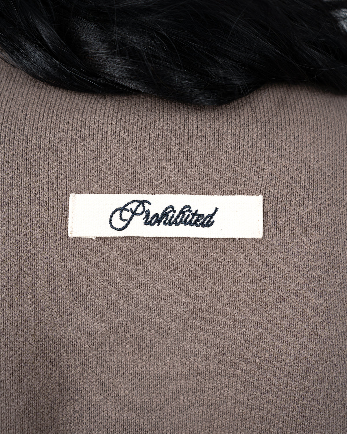 Prohibited Academy Knit Sweater Stone
