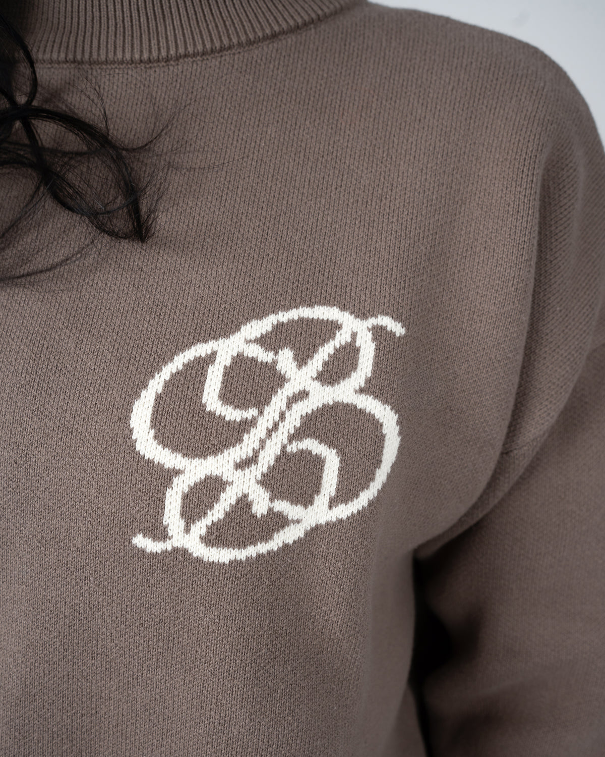 Prohibited Academy Knit Sweater Stone