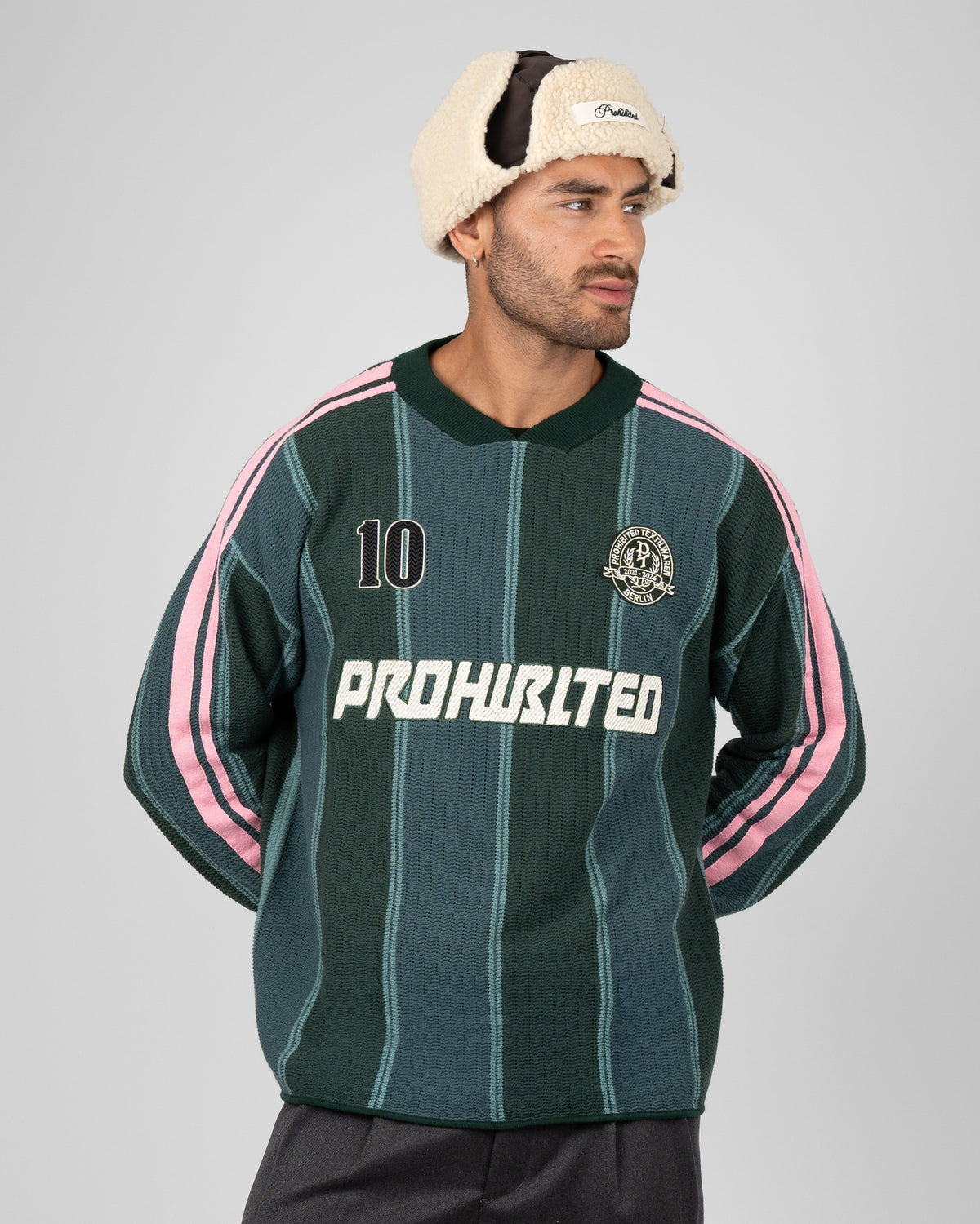 Prohibited Striped Team Knit Trikot Green