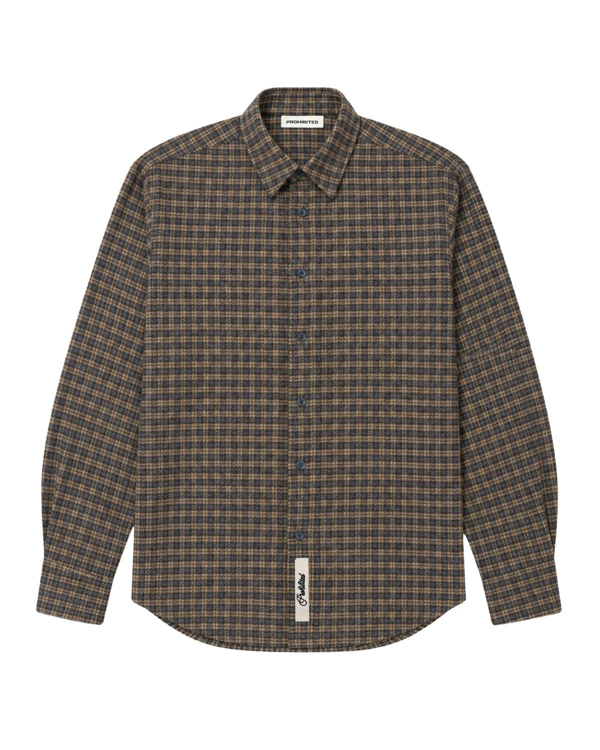 Prohibited Checkered Flannel Shirt in geel - productfoto voorkant
