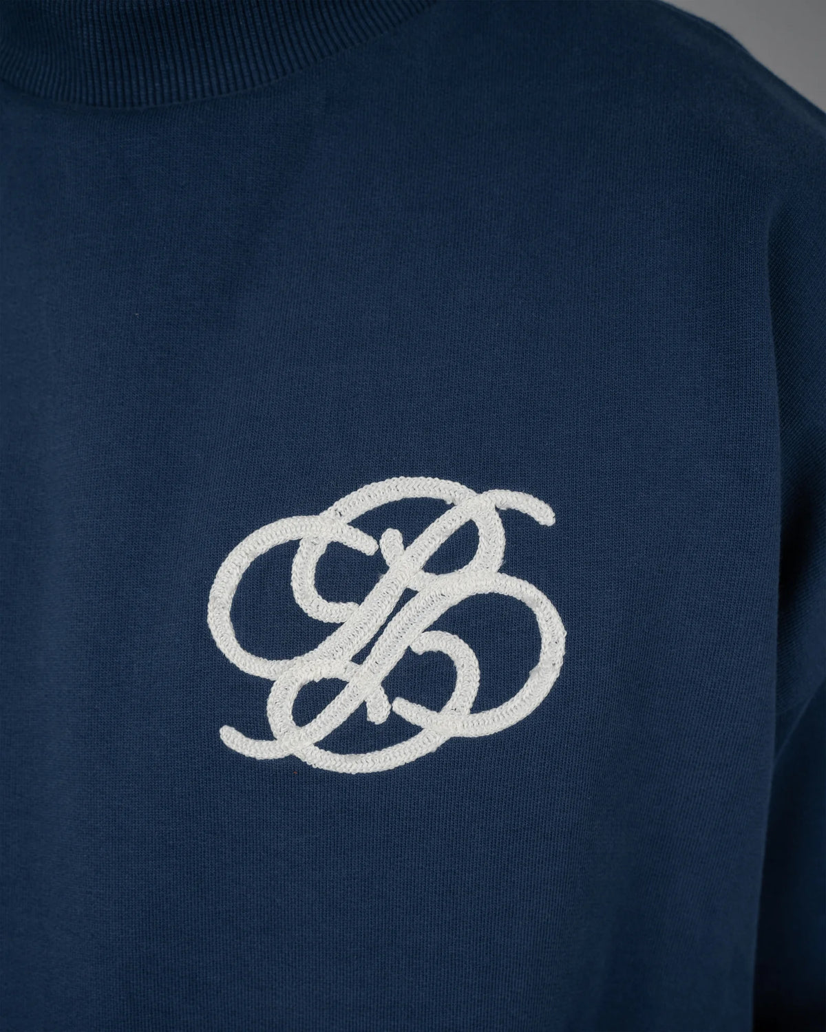 Prohibited College Days Crew Neck in oceaanblauw, gedragen door model