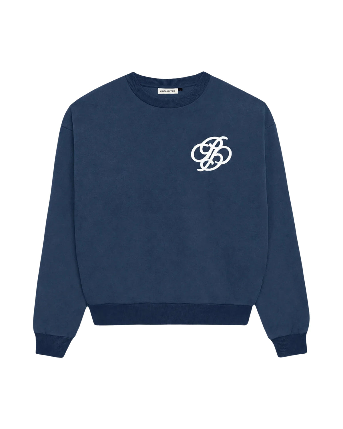 Prohibited College Days Crew Neck in oceaanblauw, productfoto voorkant