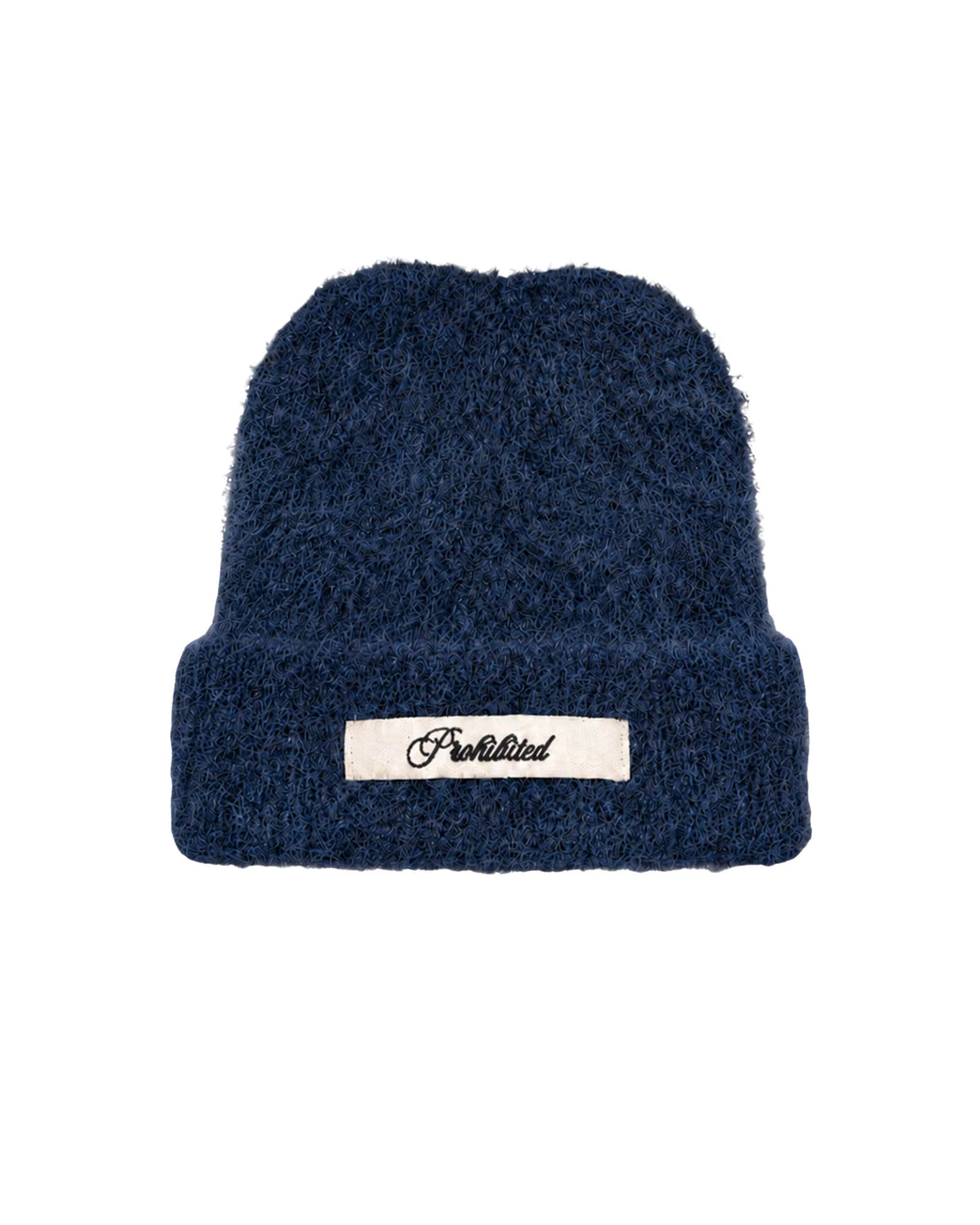Prohibited Season Knit Beanie in blauw, productfoto voorkant