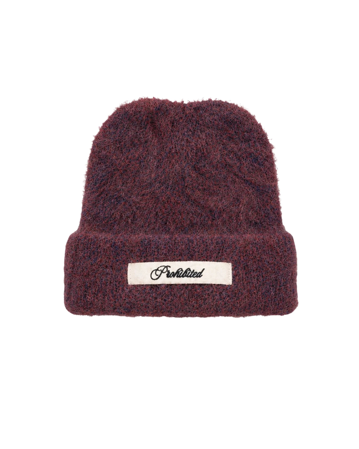 Prohibited Season Knit Beanie in rood/blauw, productfoto voorkant