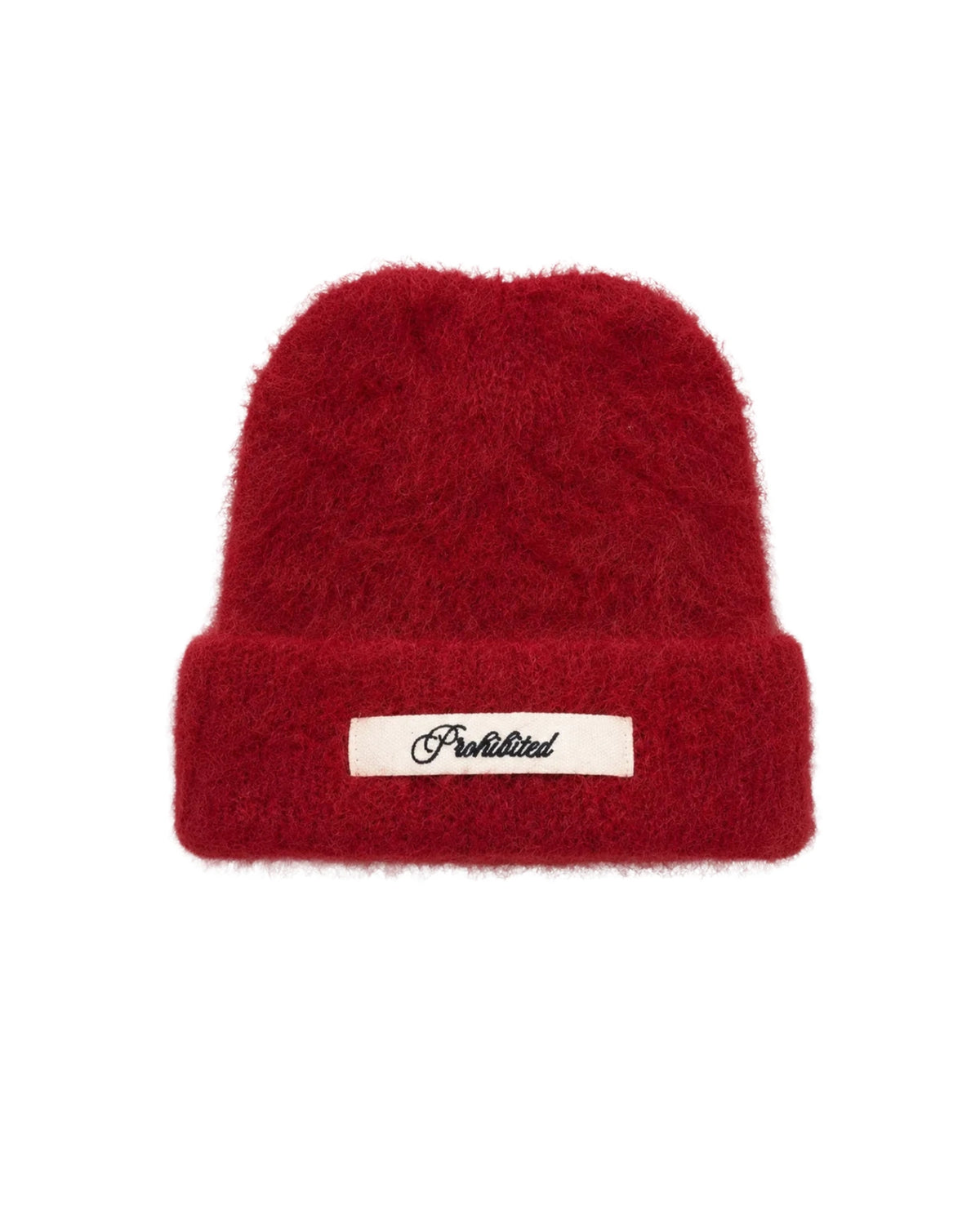 Prohibited Season Knit Beanie in rood, productfoto voorkant