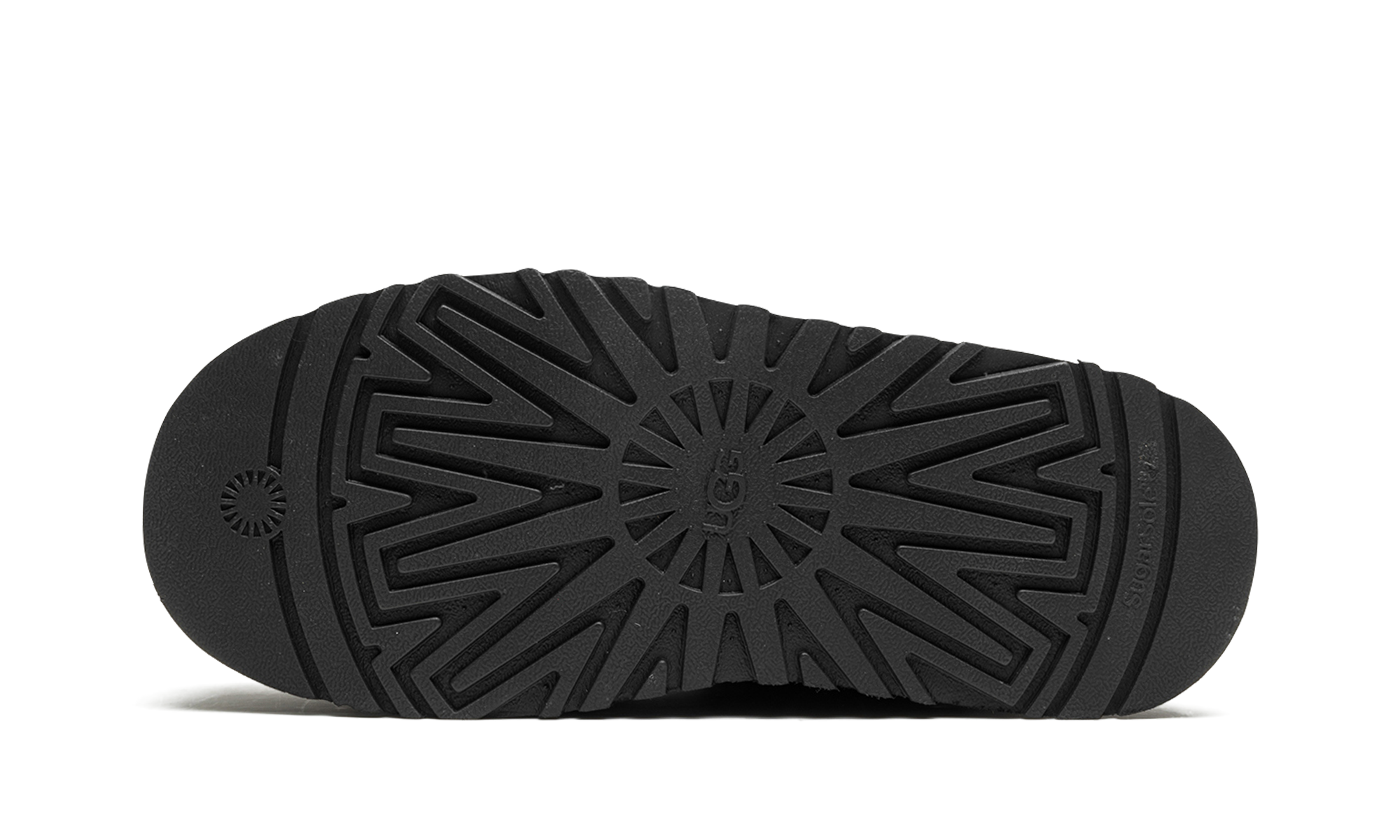 ugg tazz slipper heritage braid black women s+1143976-BLK+bottom view