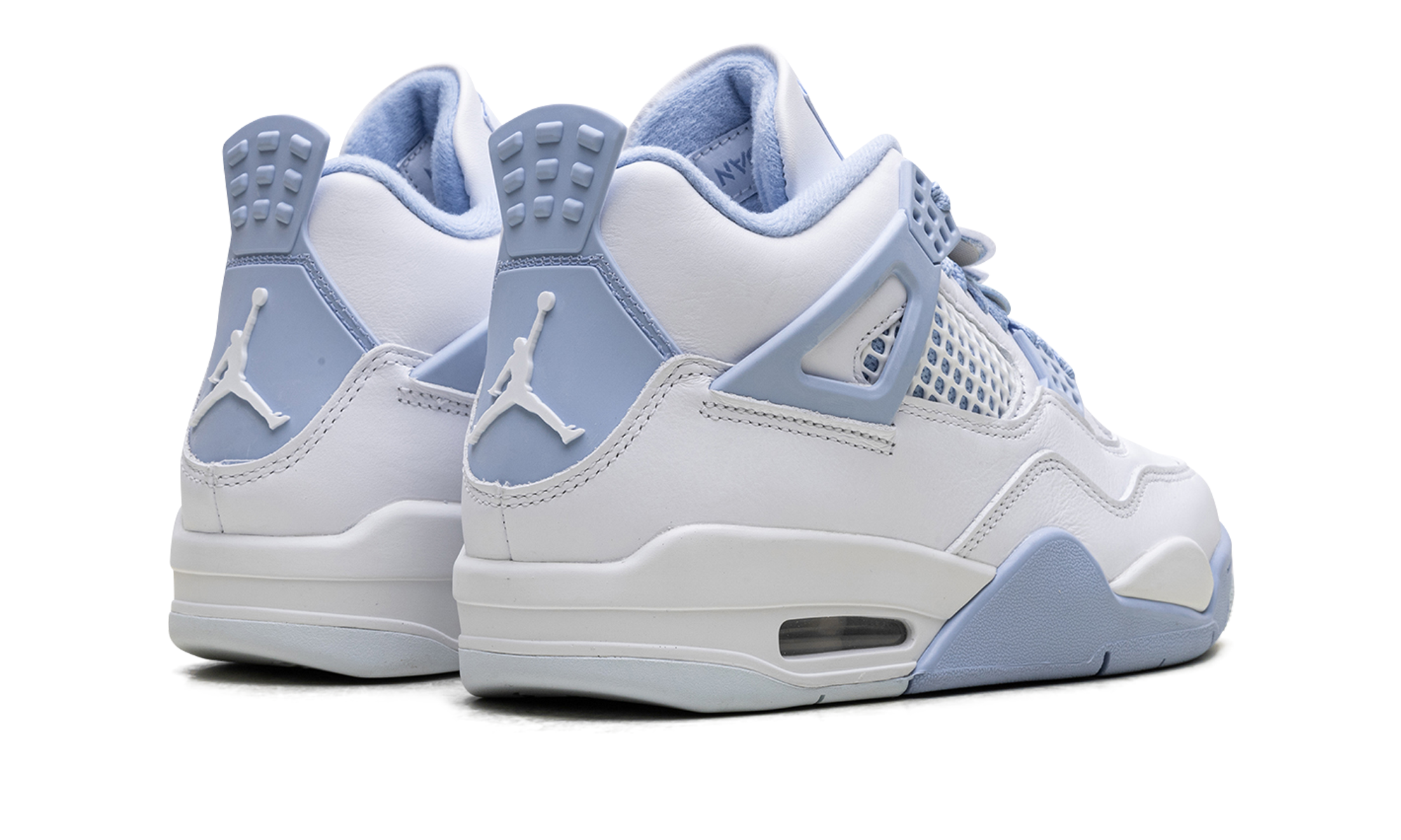 jordan 4 retro forget me not women s+HV0823-100+diagnol right behind view