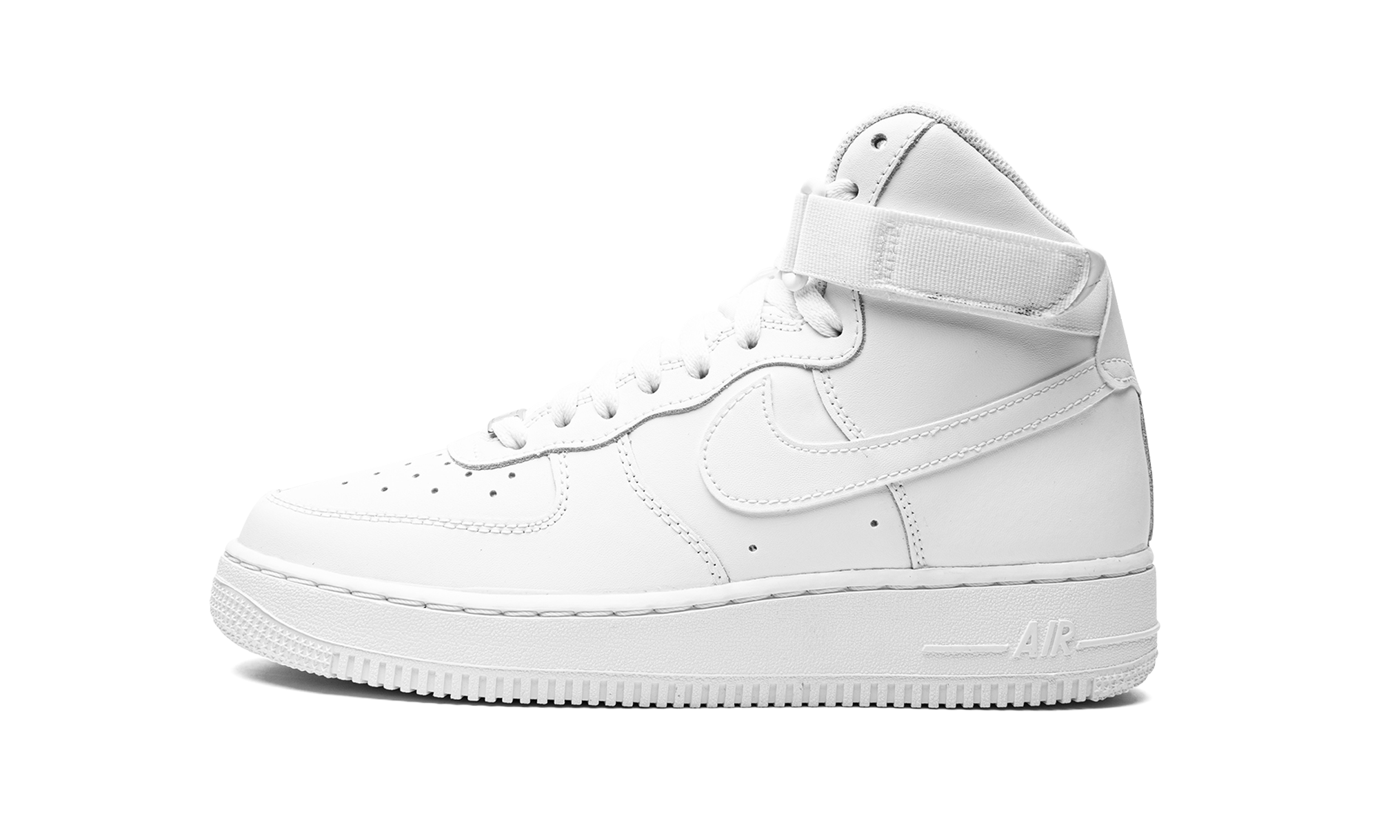 nike air force 1 high le triple white gs+DH2943-111+diagnol right view 1