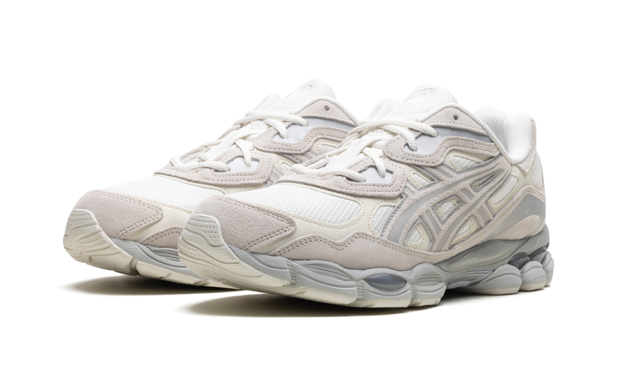 asics gel nyc cream grey+1203A739-100+diagnol left view