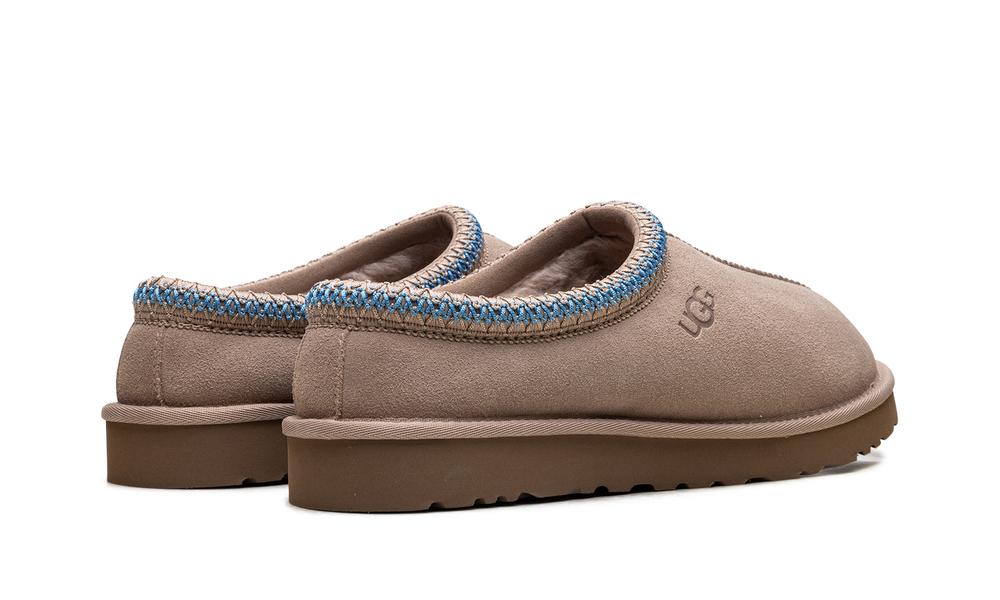 ugg tasman slipper santorini sand+5950-SSNT+diagnol right behind view